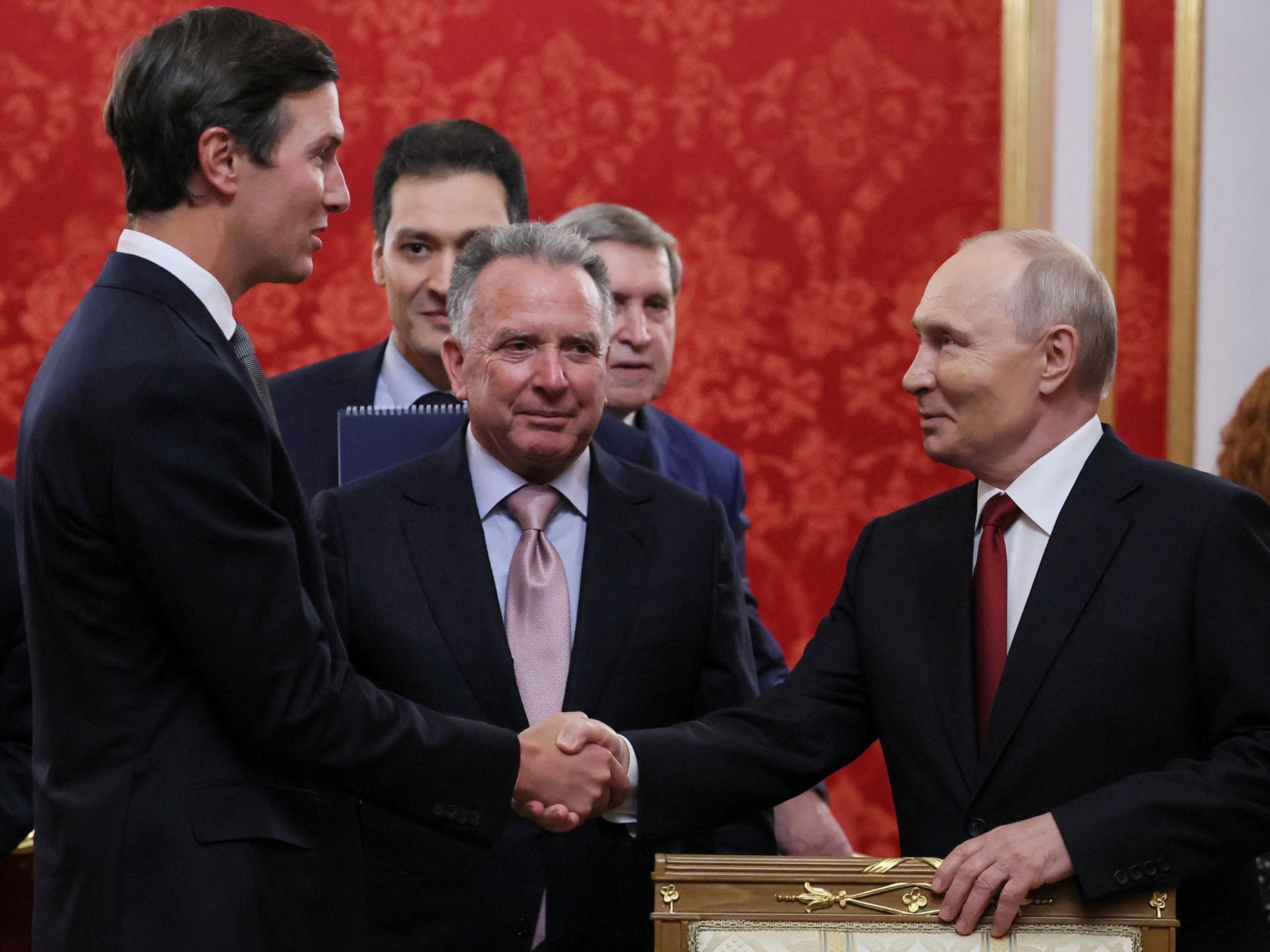 PHOTO: Russian President Vladimir Putin meets with U.S. special representatives Steve Witkoff and Jared Kushner in Moscow