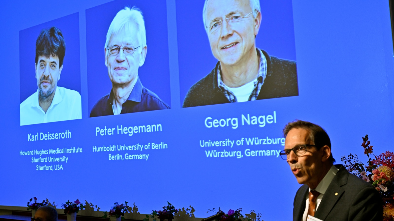 The Nobel Prize in medicine was awarded Monday to three scientists working on the mechanisms the brain uses to switch on, or off, the activity of individual nerve cells. Read more: