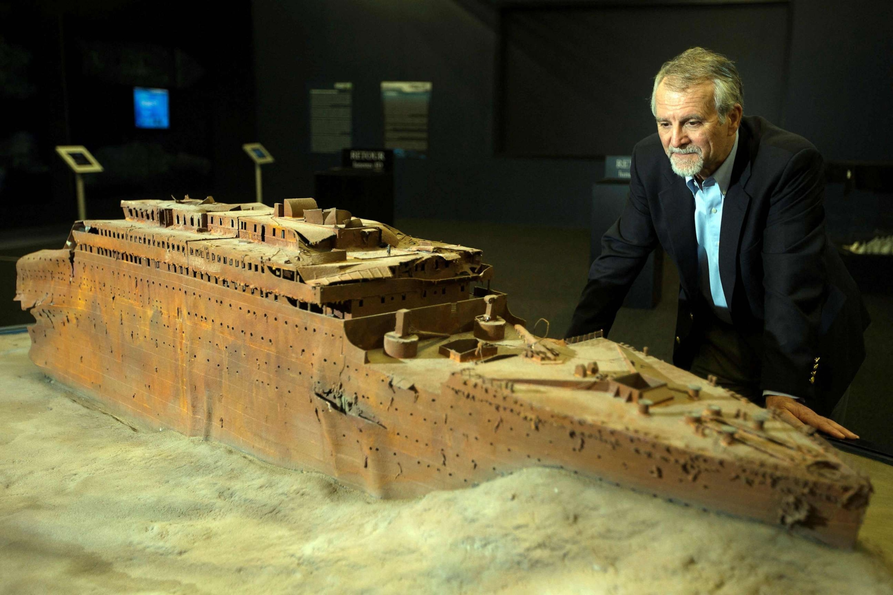 PHOTO: This file picture taken on May 31, 2013 in Paris shows Paul-Henri Nargeolet, director of a deep ocean research project dedicated to the Titanic.