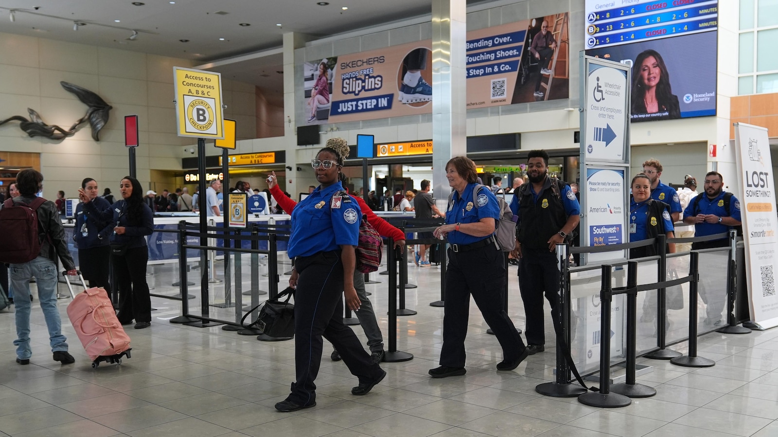  Some airports refuse to play Noem video on shutdown impact, saying its political