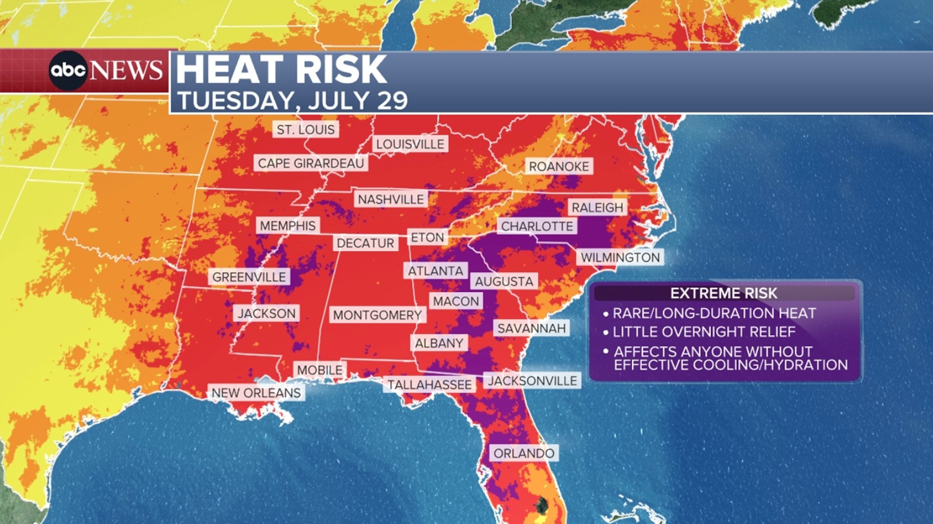 PHOTO: heat risk map