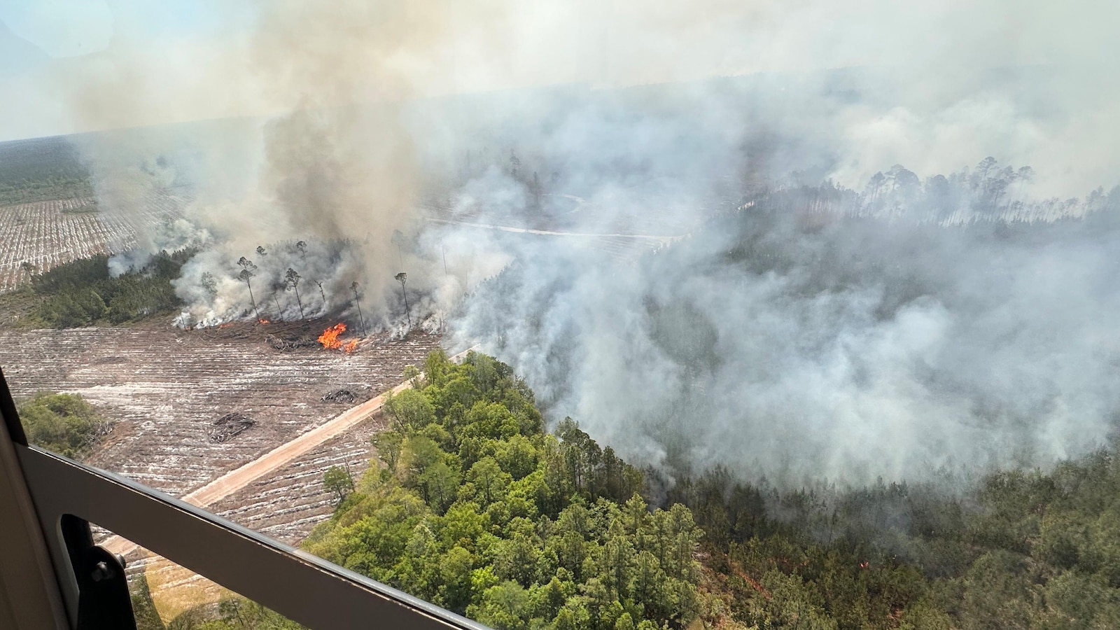 A fast-growing Georgia wildfire tops 31 square miles, with evacuations possible