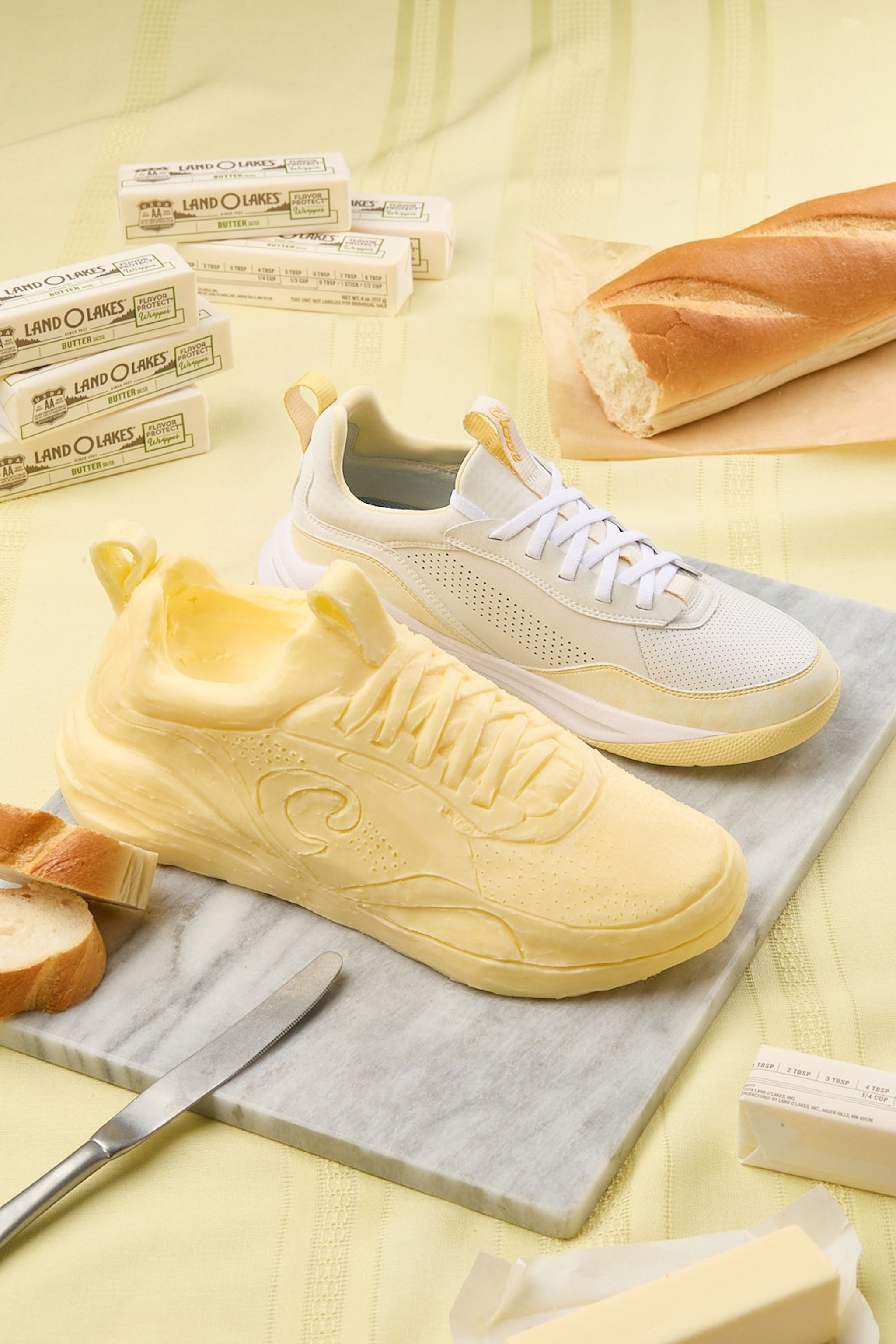 Food-inspired fall fashion: Clam chowder adidas, butter sneakers