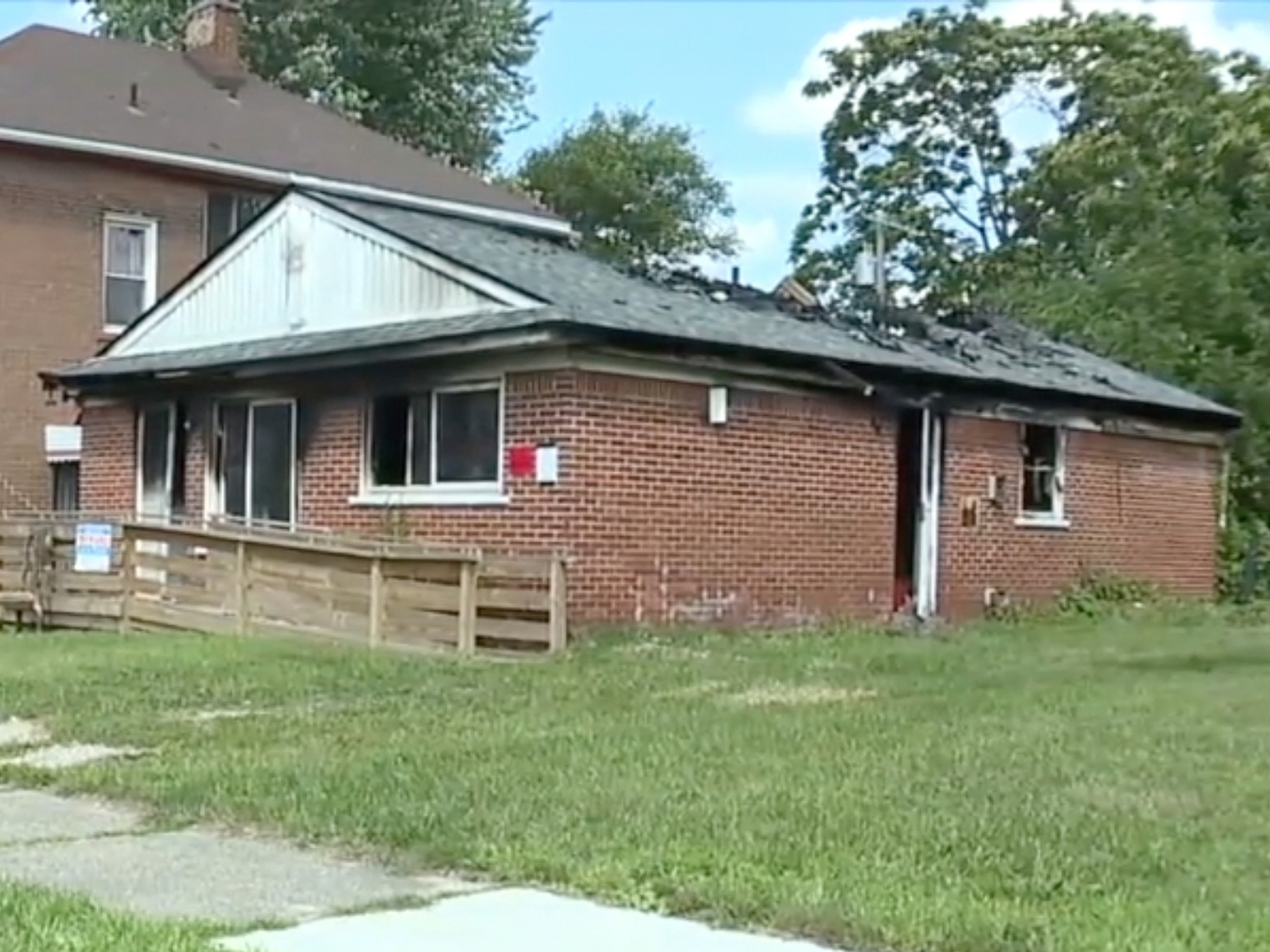PHOTO: ire damage is seen at a home in Detroit that prosecutors say was one of several set on fire.