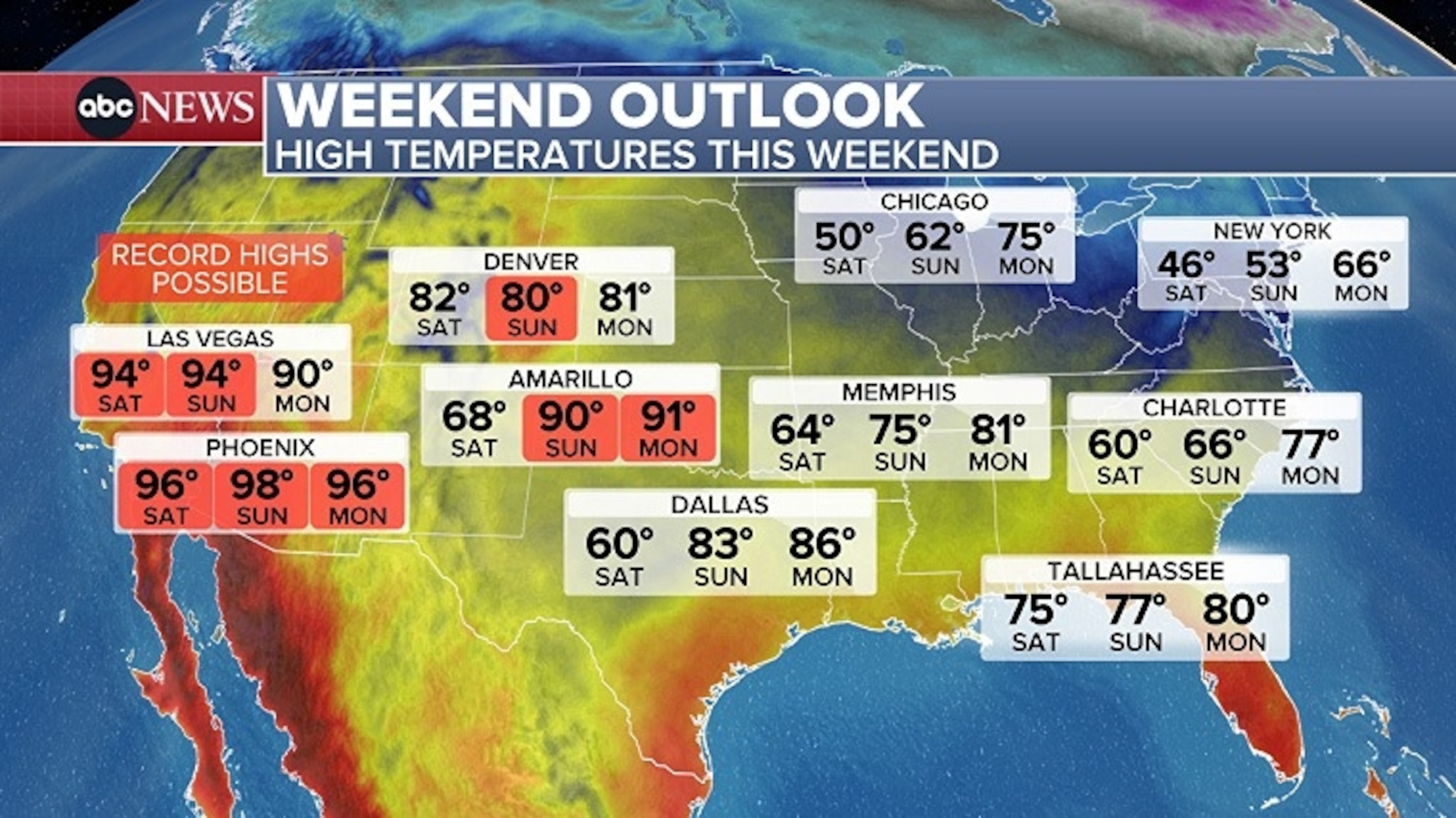 PHOTO: weekend outlook map