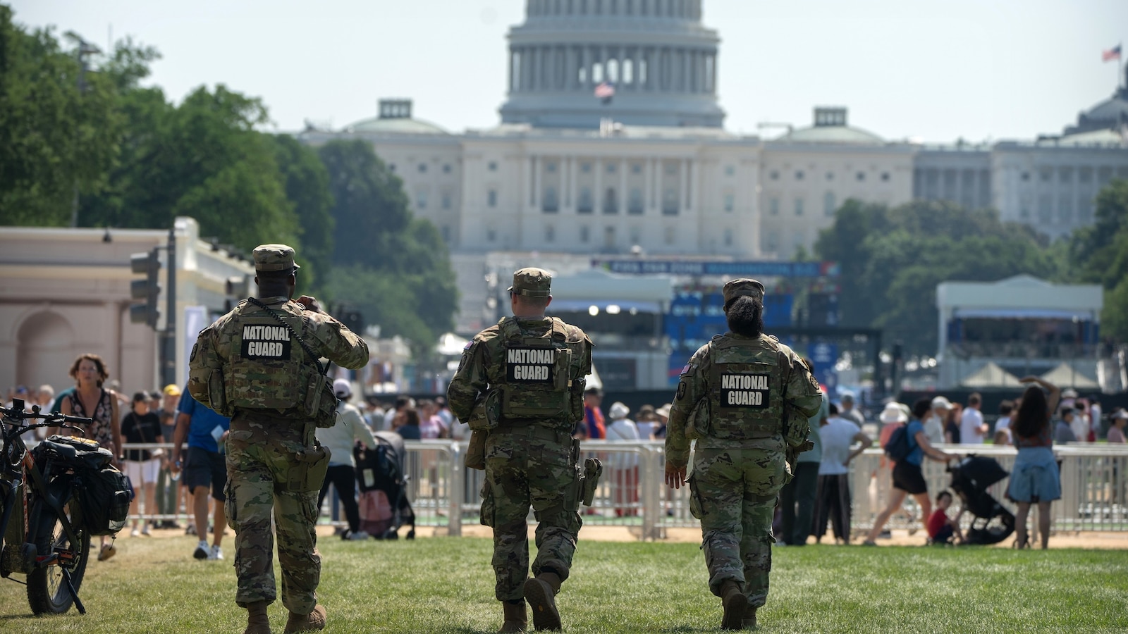 A member of the National Guard deployed to Washington, D.C., was arrested for allegedly pulling a gun on a fellow guardsman after the two got into an argument over whether their hairstyles followed Army regulations, according to court documents.