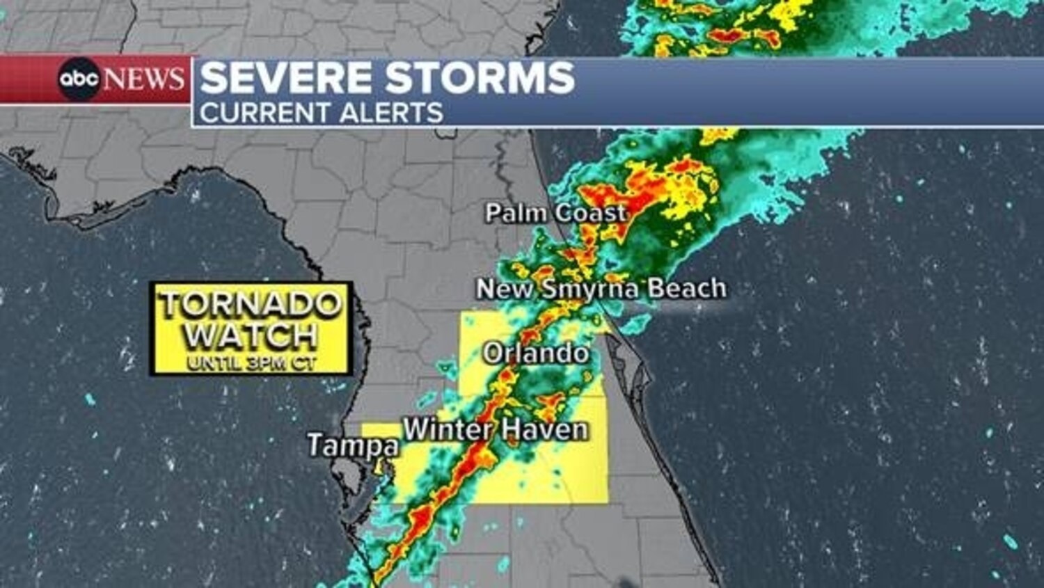 Severe Storms Including Tornado Potential Across Florida
