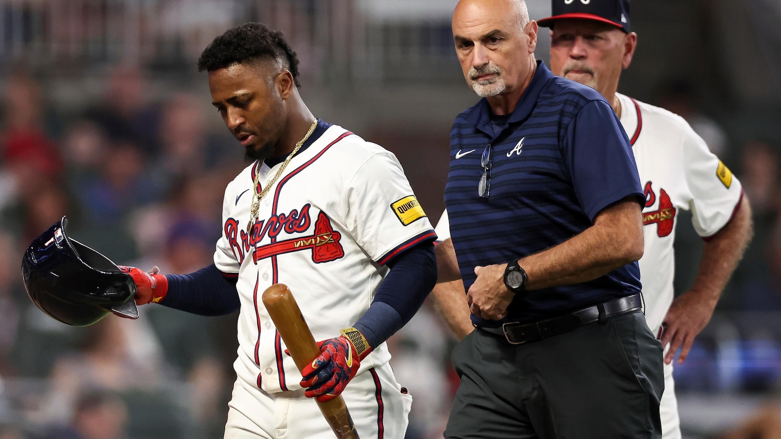 Braves 2B Ozzie Albies suffers broken bone in left hand versus the Nationals, ending his season
