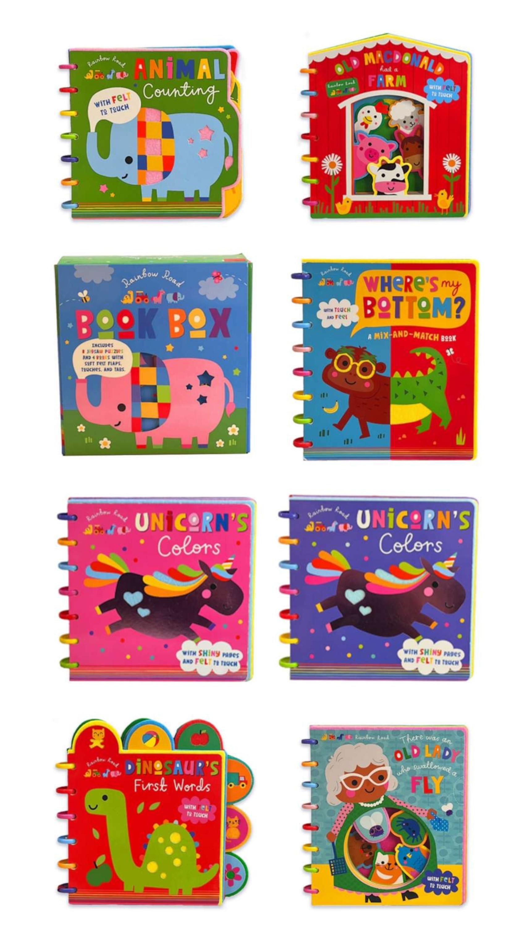 The Rainbow Road Series Board Books have been recalled due to a potential choking hazard.