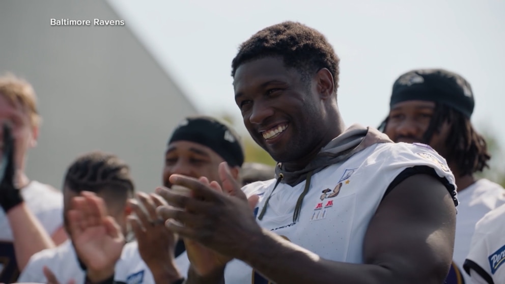 WATCH:  Baltimore Ravens step up to support kids with cancer