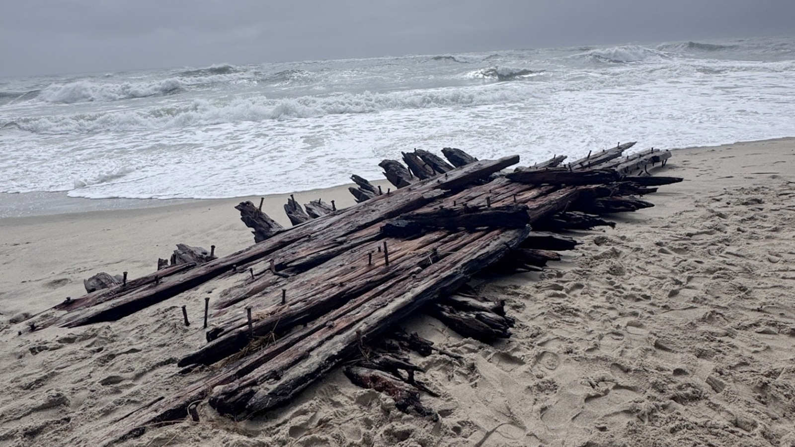 A shipwreck uncovered during this weekend's turbulent nor'easter storms could be large pieces from the Warren Sawyer, a schooner that wrecked in 1884, some experts told ABC News.