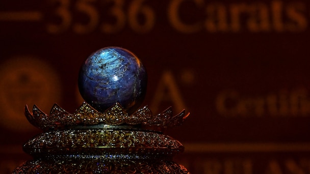 Sri Lanka unveils a rare purple star sapphire claimed to be the biggest of  its kind - ABC News