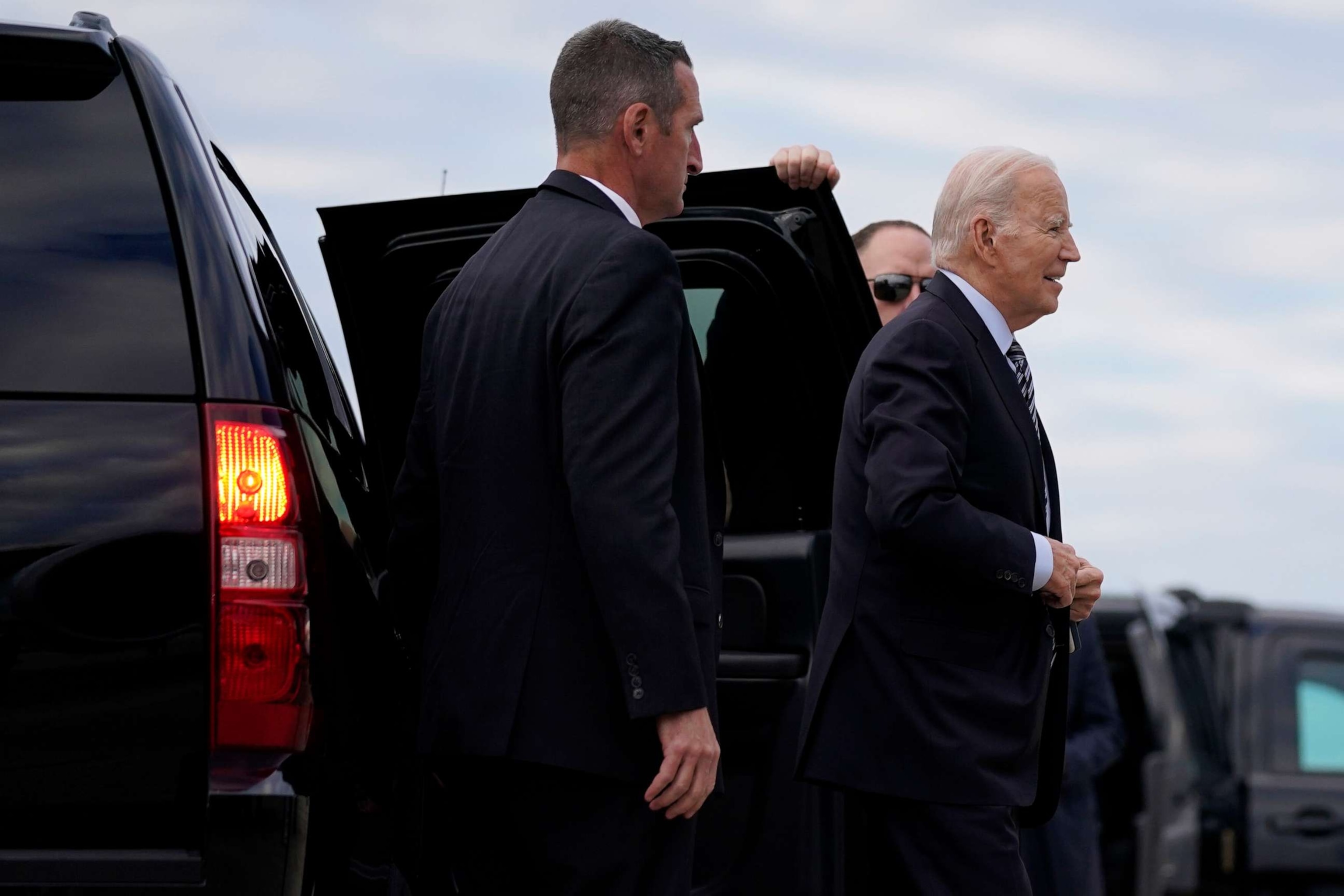 PHOTO: President Joe Biden arrives to board Air Force One for a trip to Israel, Oct. 17, 2023, at Andrews Air Force Base, Md.