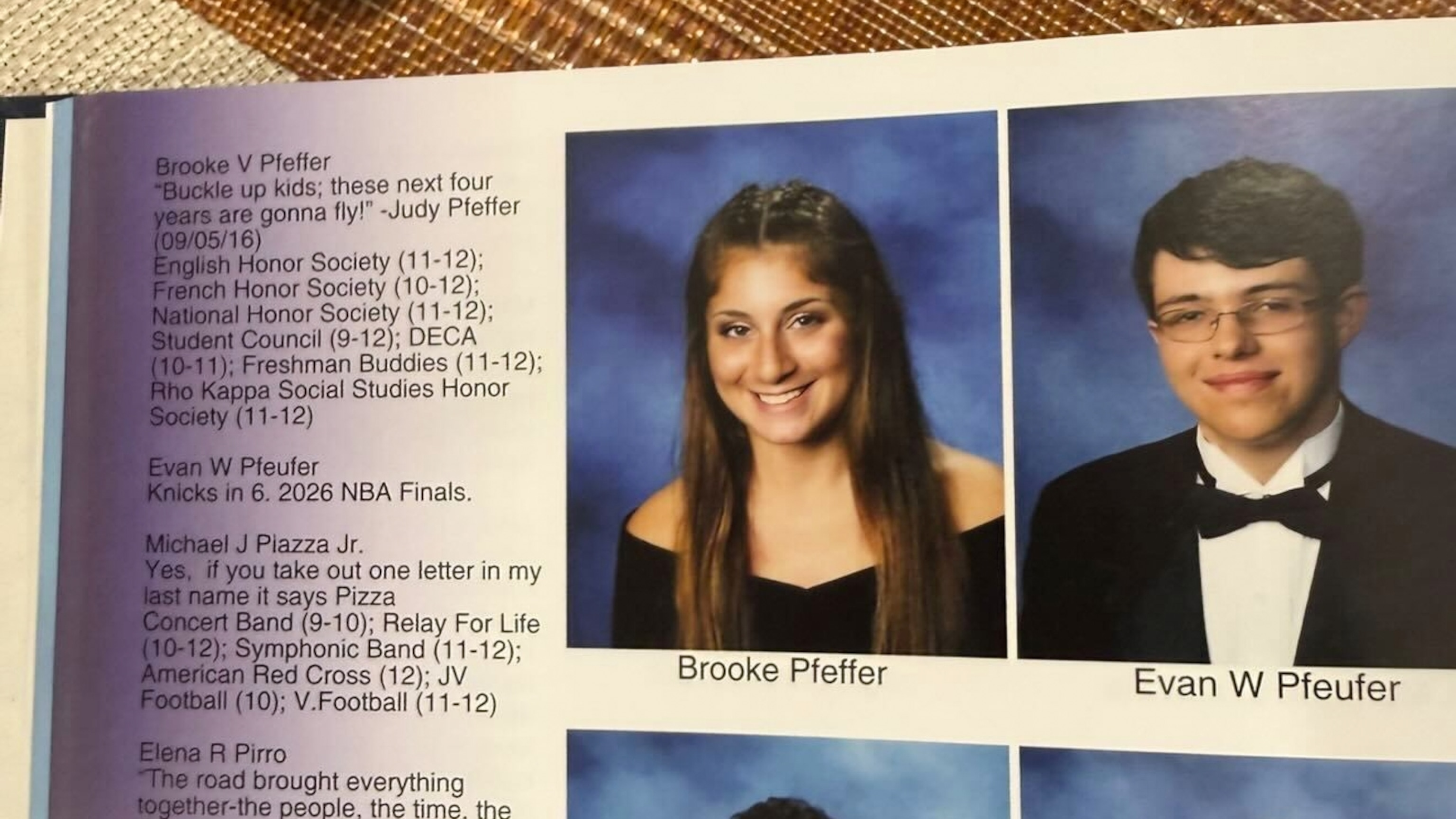 Knicks in 6: NY man's high school yearbook prediction 6 years ago
