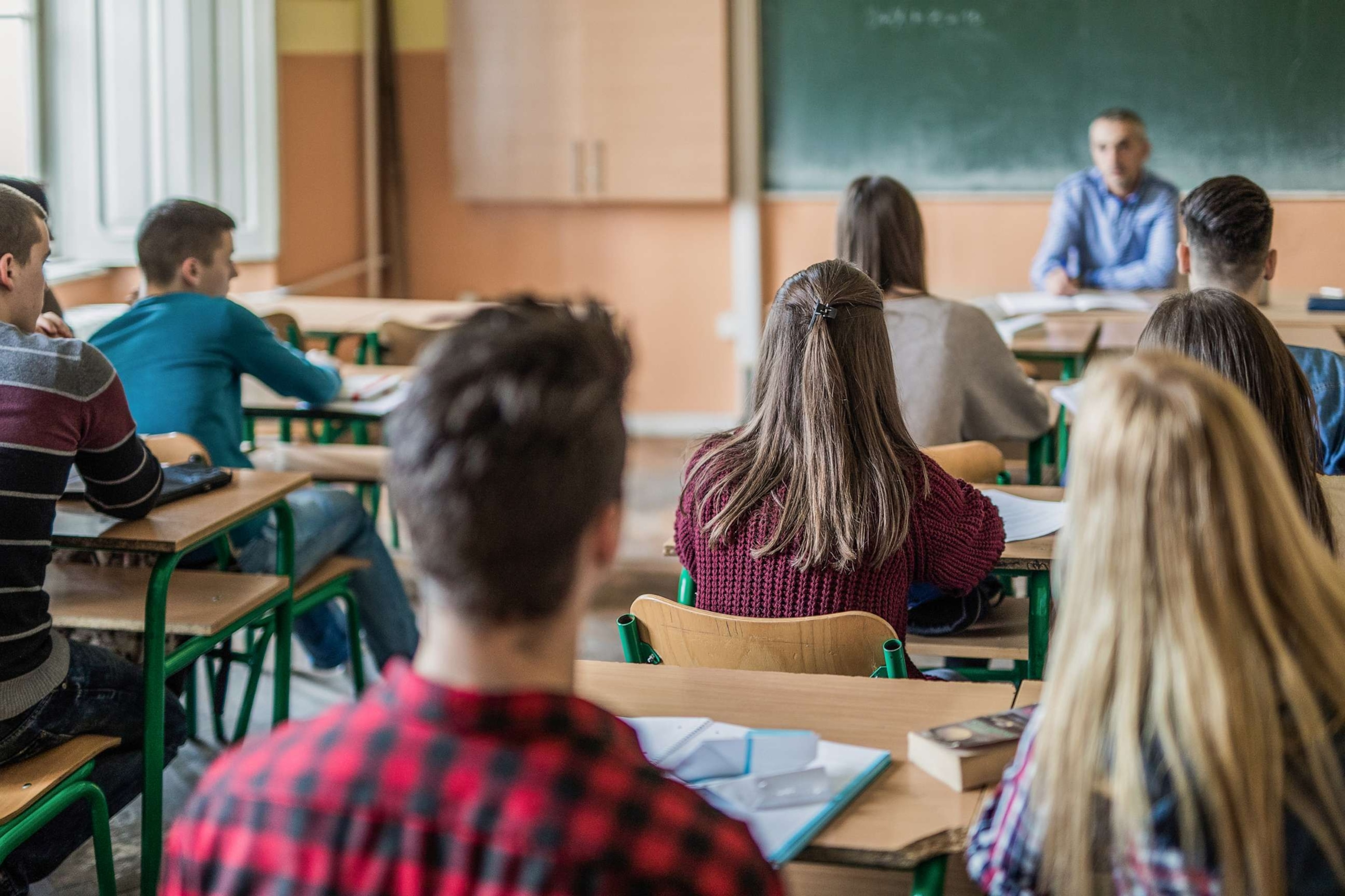 PHOTO: High School kids in class in an undated stock photo.