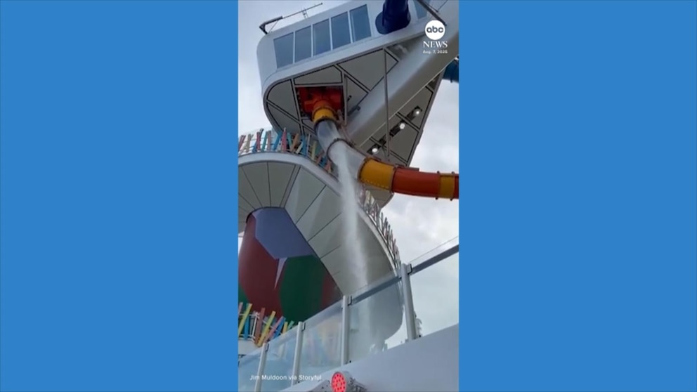NextImg:Video Passengers cry out in horror as water slide malfunction injures cruise ship guest