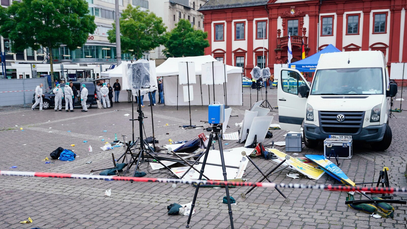 Police say several people have been hurt in a stabbing in the German city of Mannheim