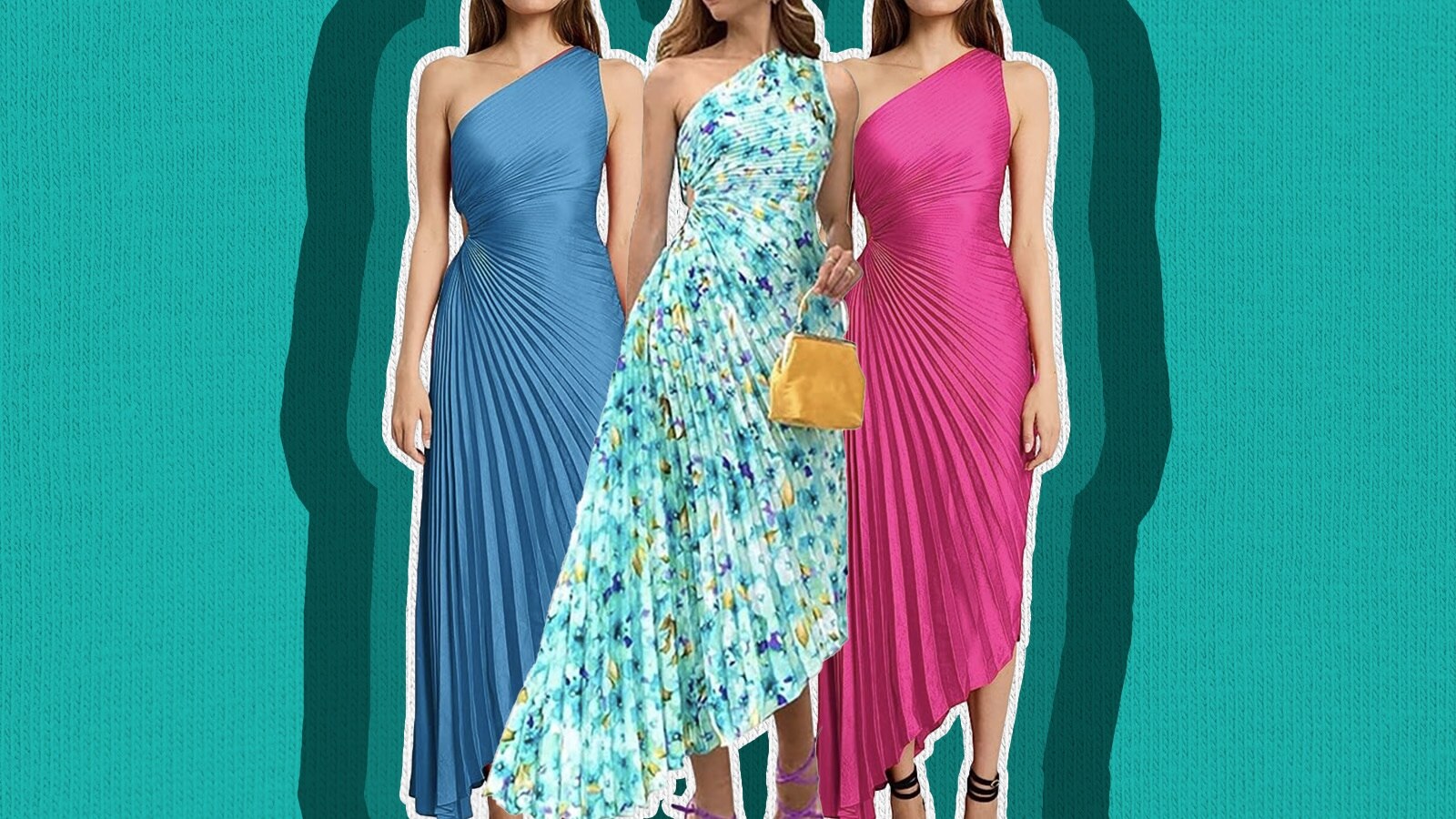 Molisry Women Satin One Shoulder Maxi Dress
