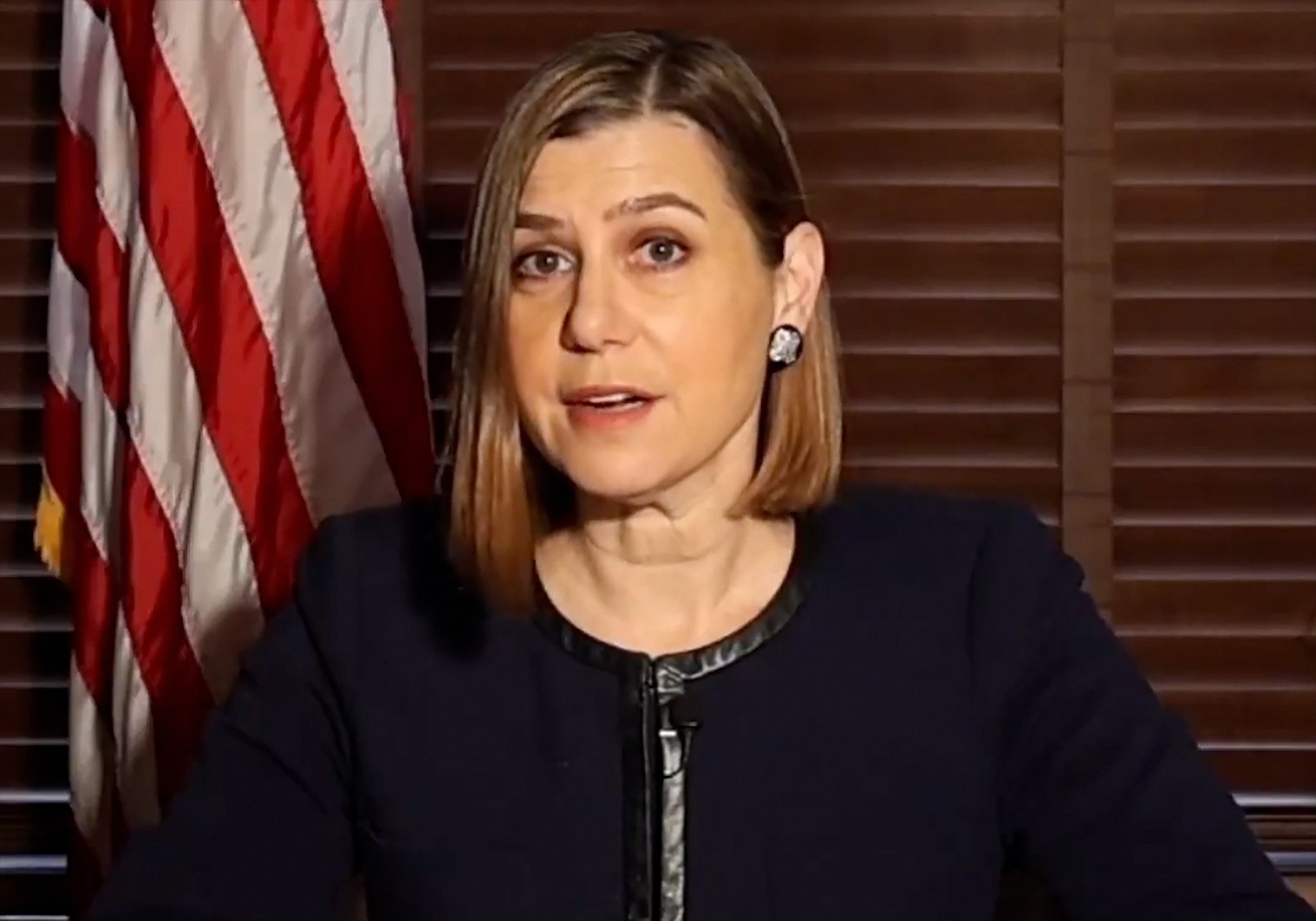 PHOTO: In a video posted to X, Jan. 14, 2026, Sen. Elissa Slotkin confirmed that U.S. Attorney for D.C. Jeanine Pirro asked to interview her concerning a social media video that Slotkin and other lawmakers posted last year.