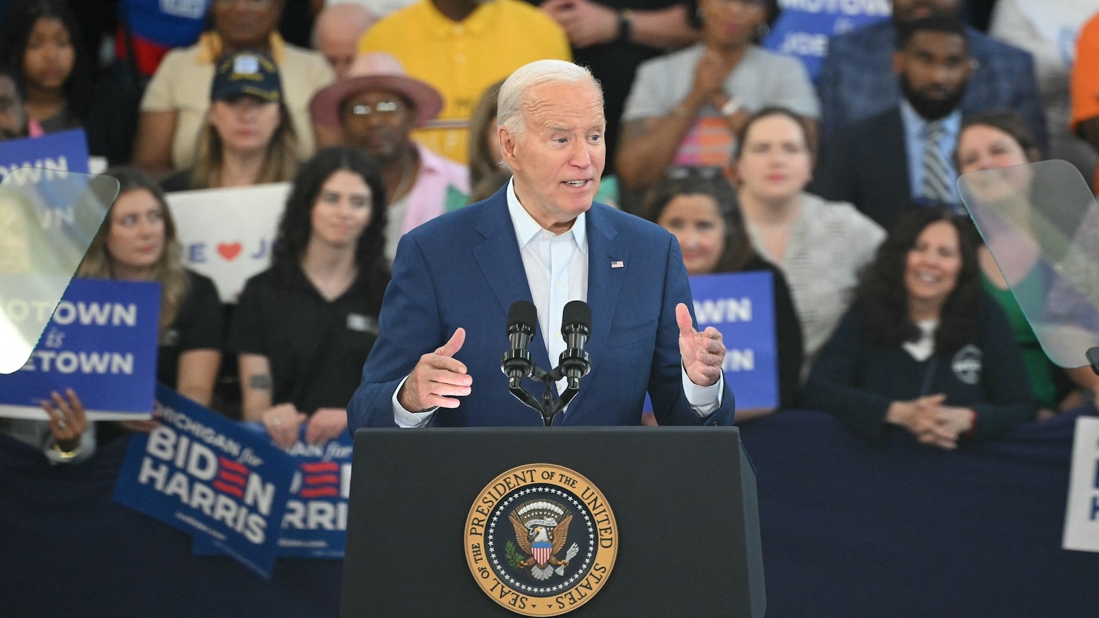 Biden attacks Trump on Project 2025 at Detroit rally as he tries to ...