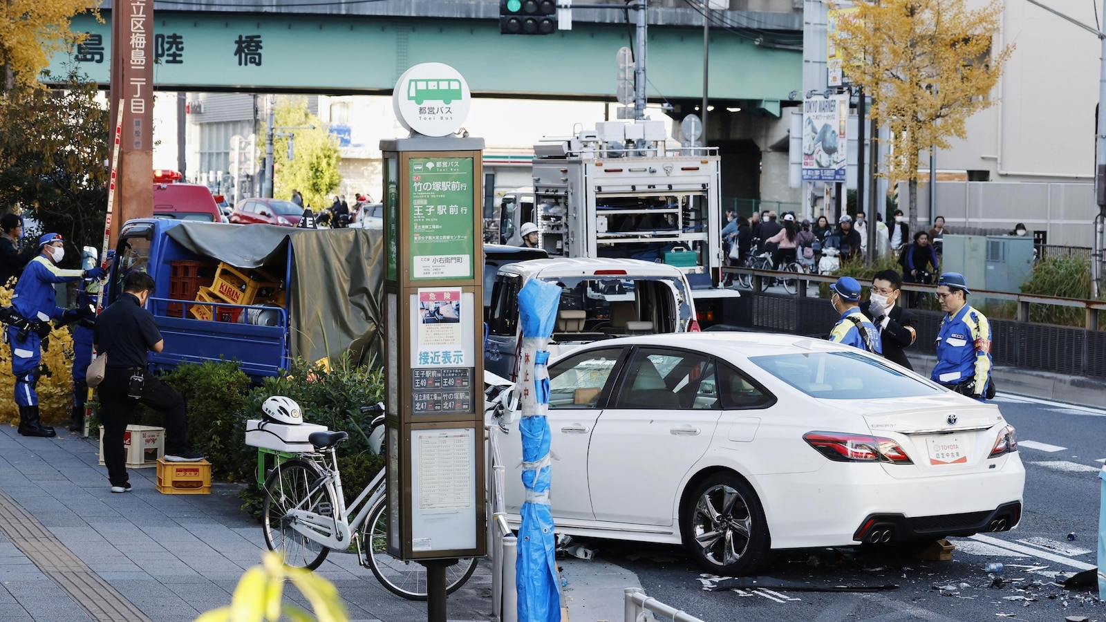 Driver arrested in Tokyo after car hits about 10 people, seriously injuring 2, local media say