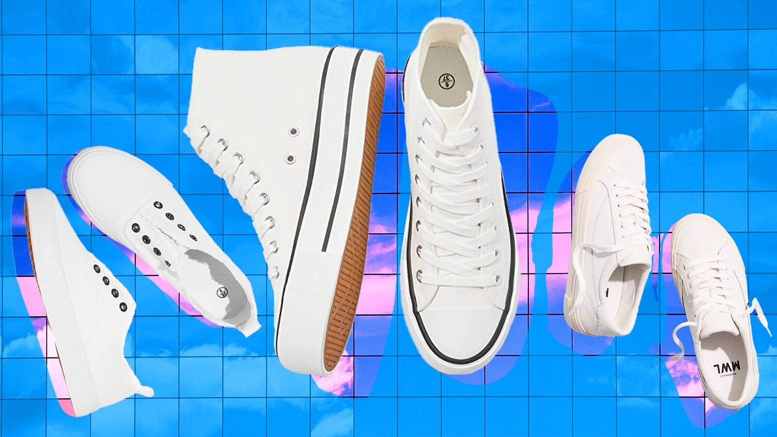 Shop the best white sneakers.