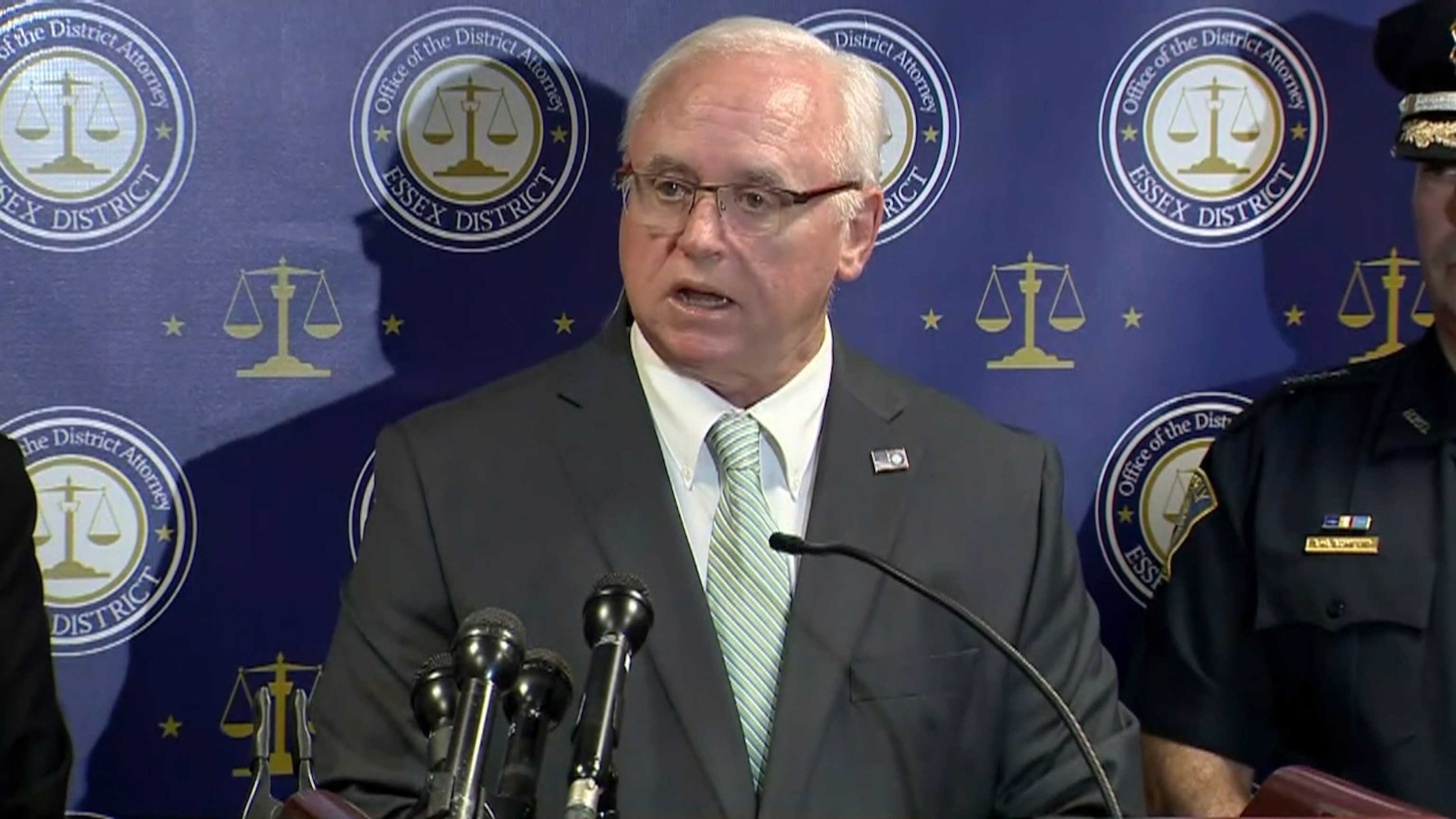 PHOTO: Essex District Attorney Jonathan Blodgett holds a press briefing on Aug. 24, 2022.