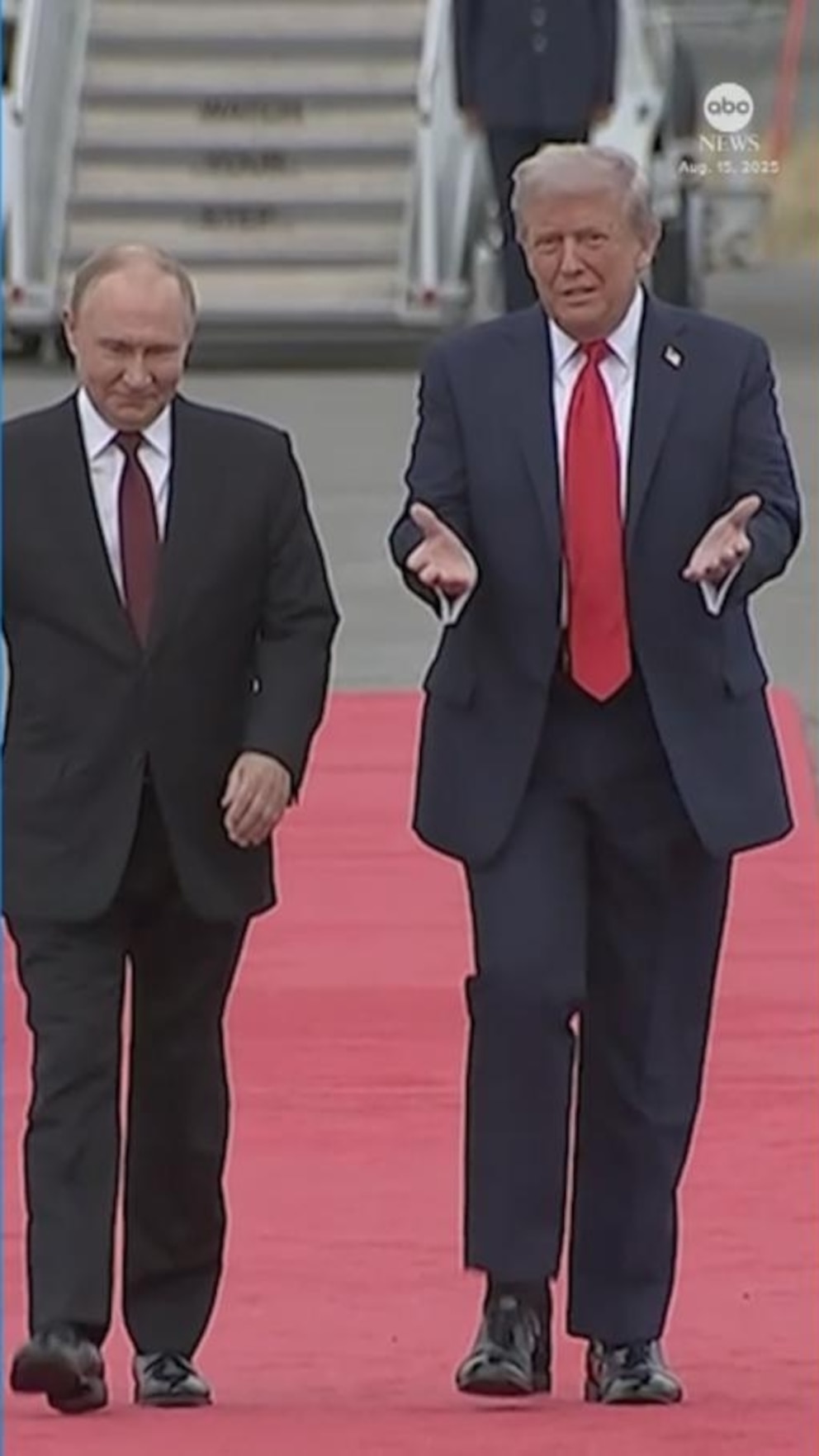 NextImg:Video President Trump and Vladimir Putin greet each other at Alaska summit