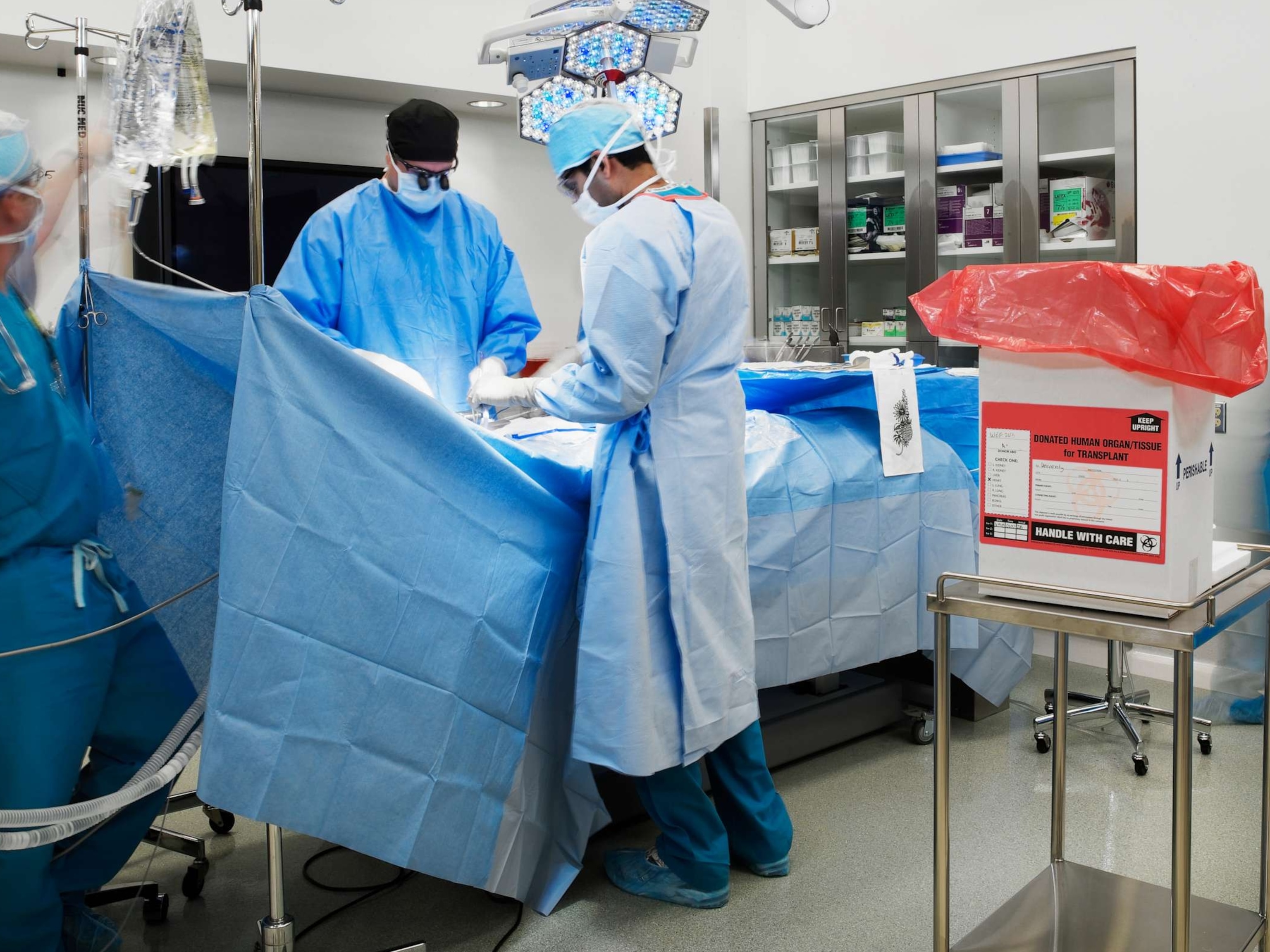 PHOTO: Medical team preparing for organ transplant.