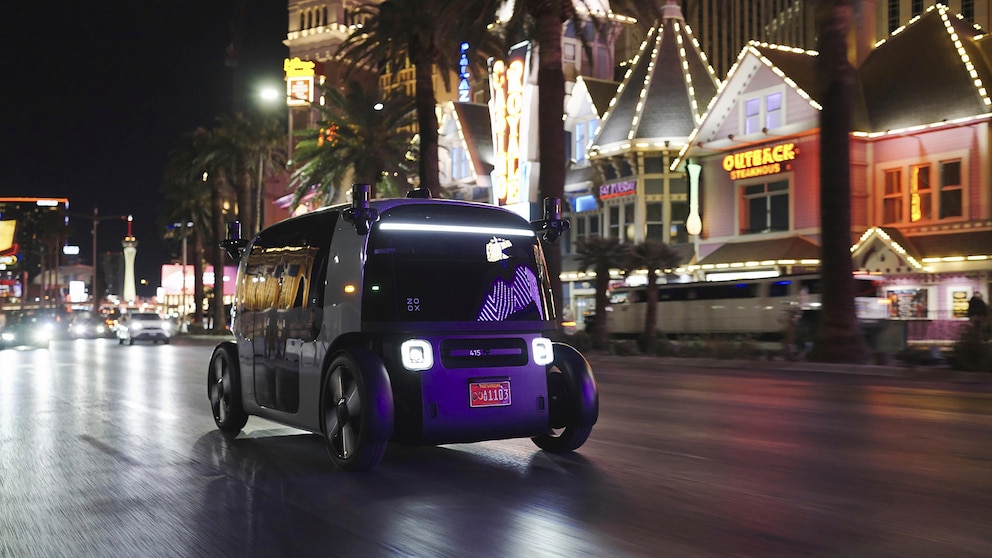 Amazon's Zoox launches its robotaxi service in Las Vegas - ABC News