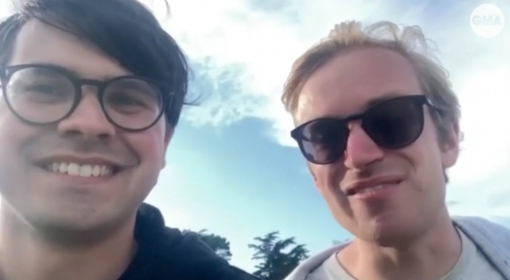 PHOTO: Miles Taylor and Jackson Betz went on 1,400-mile journey using only public transportation