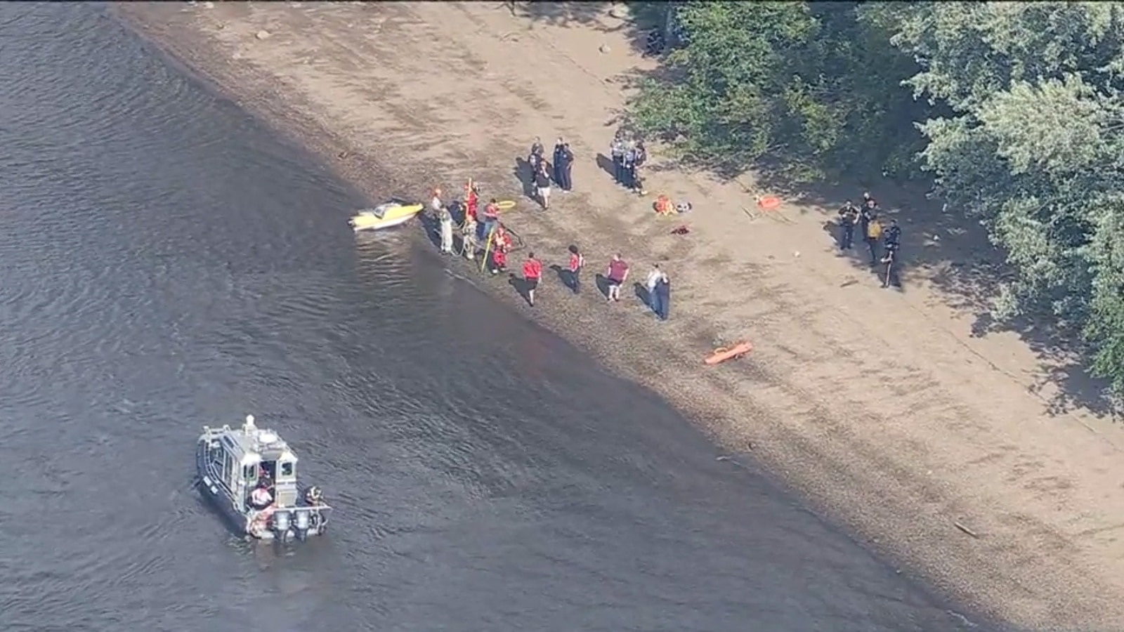 The body of a woman who rescued a child struggling in the Delaware River in New Jersey before slipping underwater herself has been recovered following an hoursl