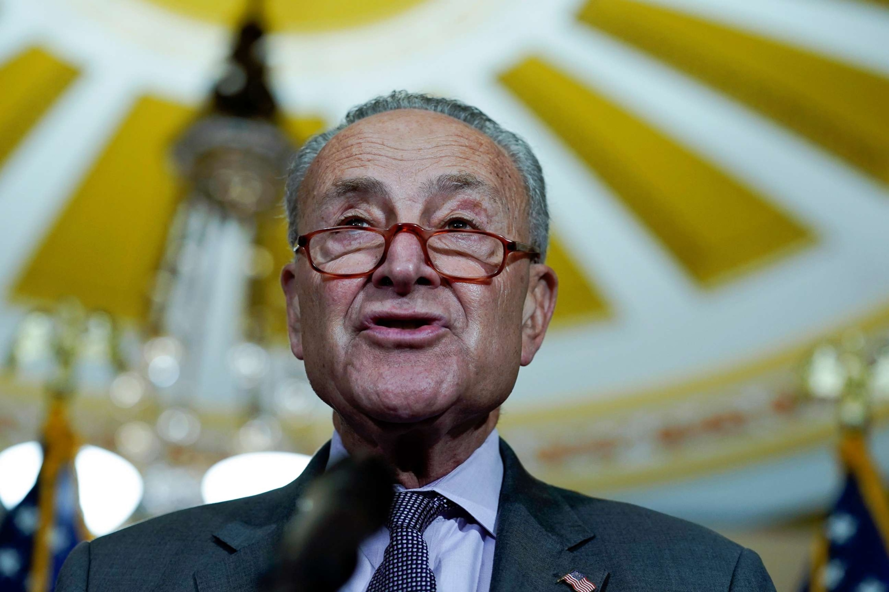 PHOTO: Senate Majority Leader Chuck Schumer speaks during a news conference, Sept. 20, 2022.