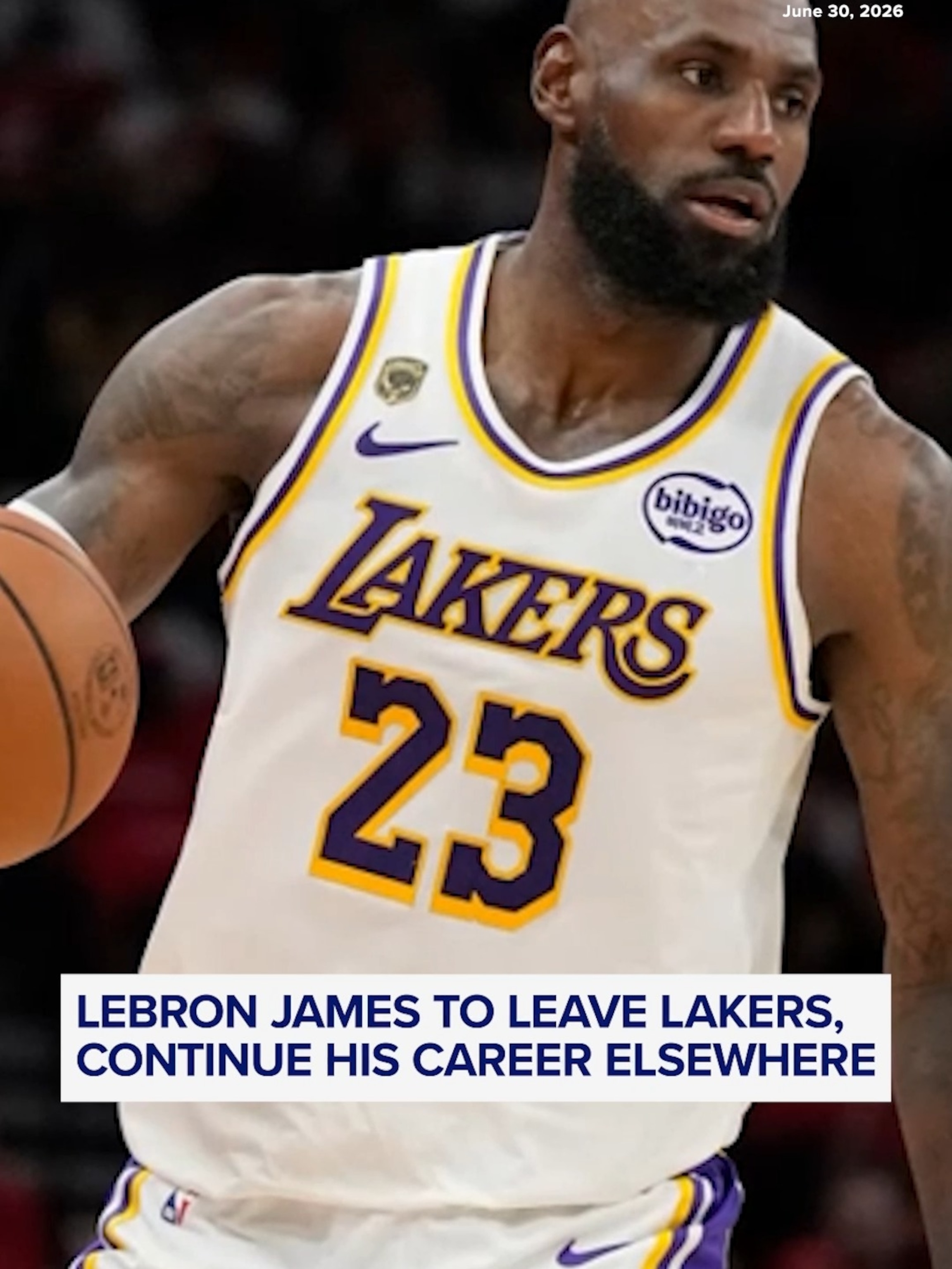 Video LeBron James to leave Lakers, continue his career elsewhere