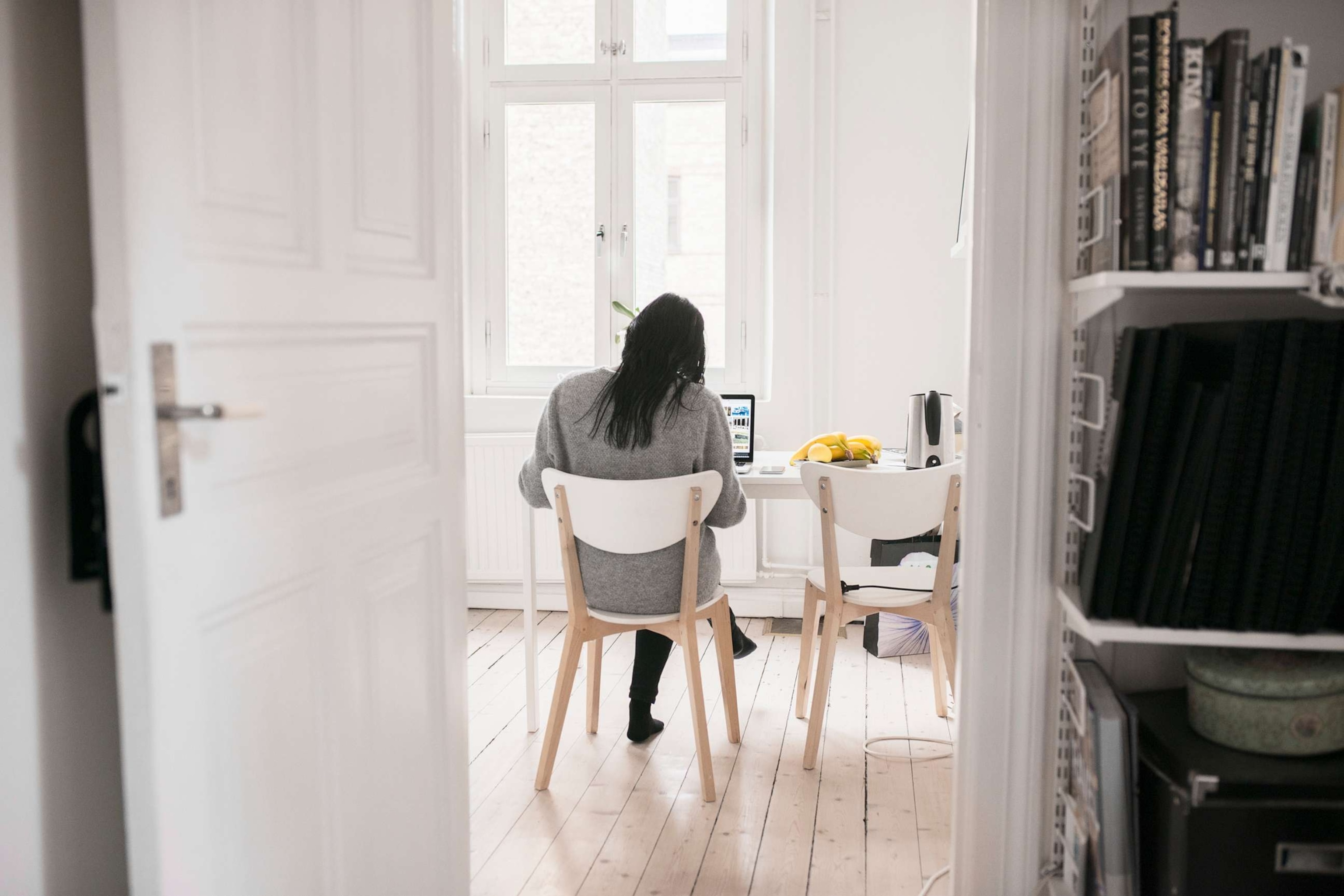 PHOTO: A person works from home in an undated stock photo.