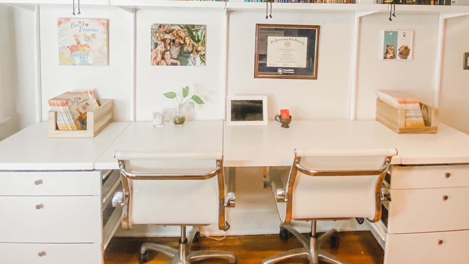 Home office desk organization by Ryen Toft.