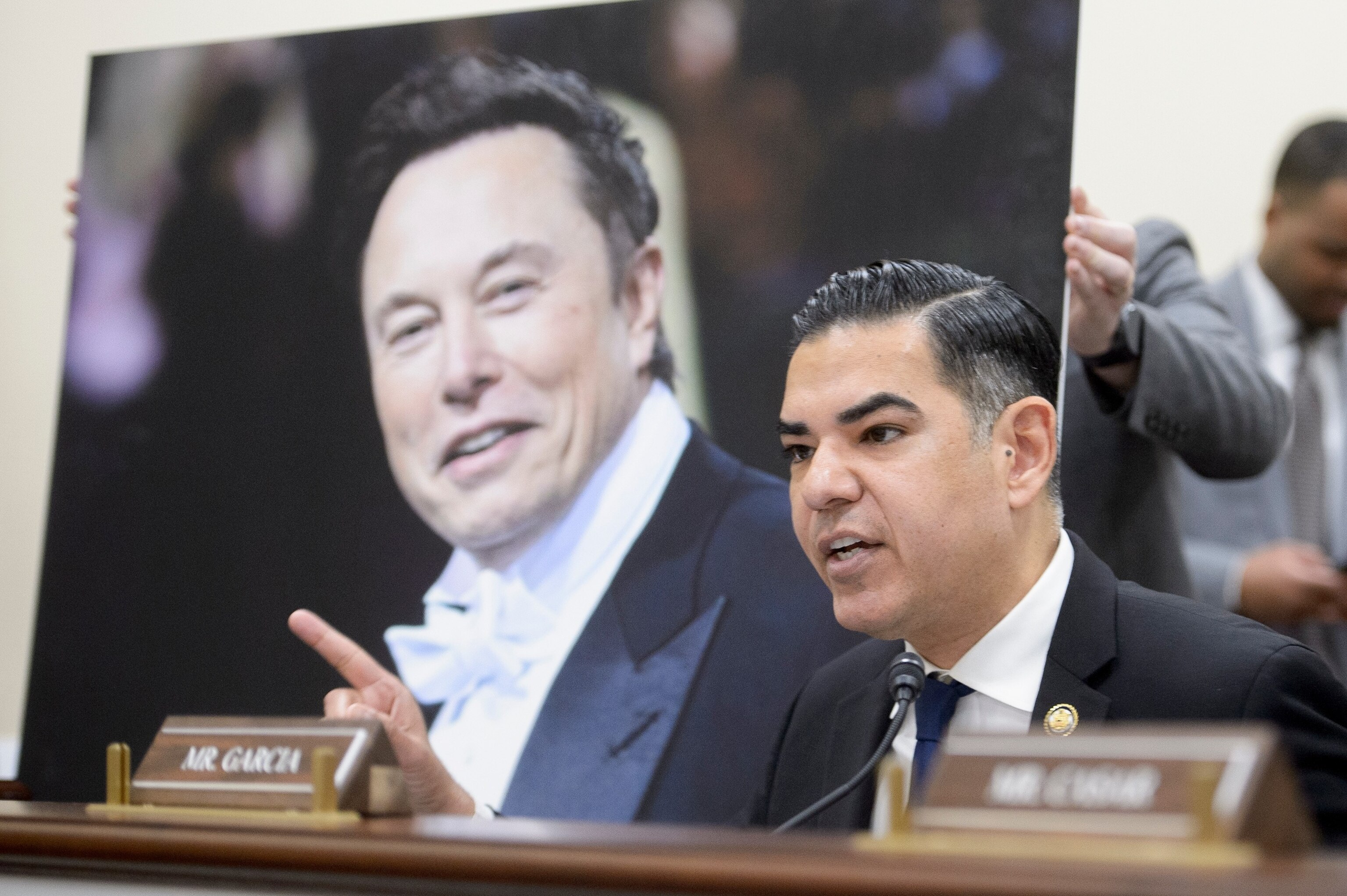 PHOTO: Rep. Robert Garcia questions the witnesses during a House Committee on Oversight and Government Reform Subcommittee on Capitol Hill, Feb. 12, 202.