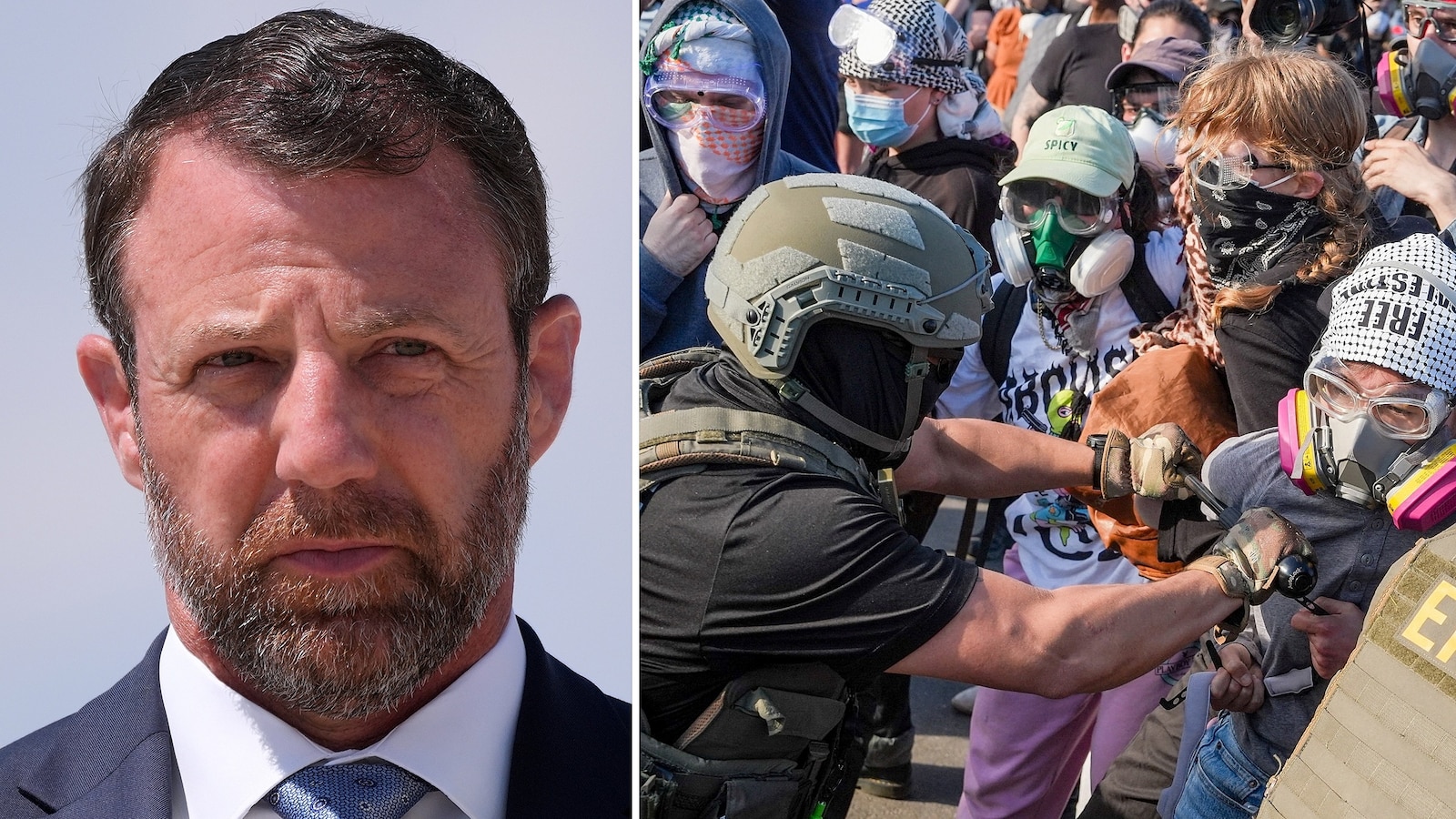 Mullin threatens to pull agents from Newark airport over ICE detention center protest