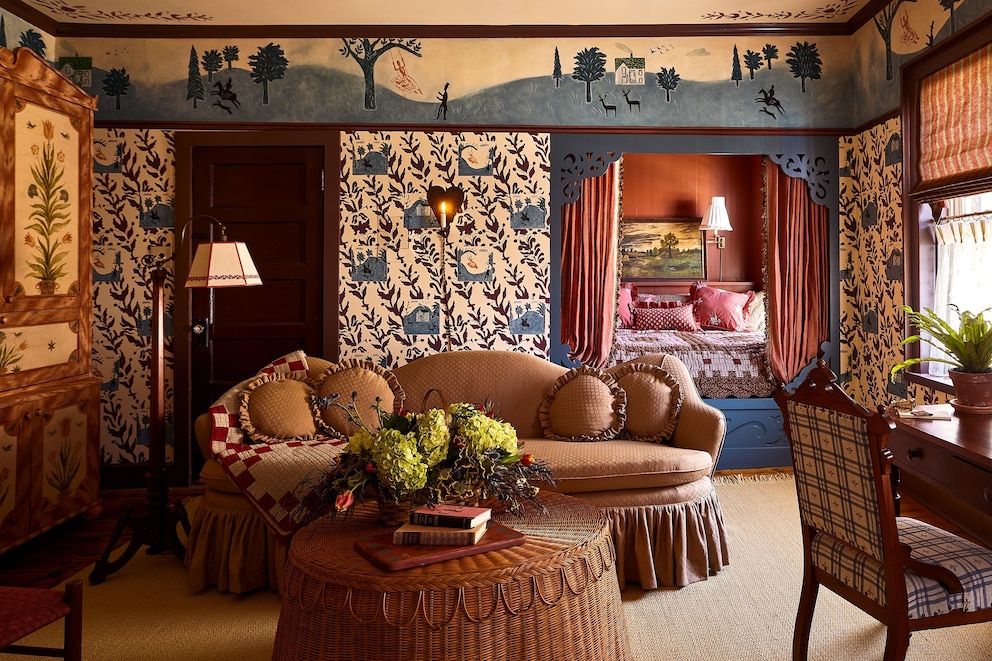 PHOTO: The interior of a room at The Six Bells Inn, a recently Michelin Key awarded property in upstate New York.