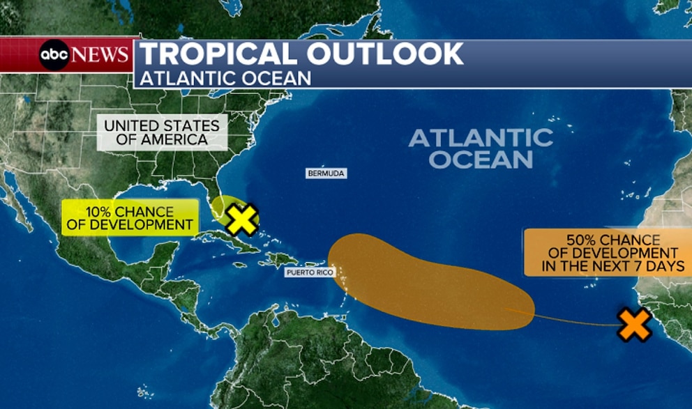 PHOTO: tropical outlook map