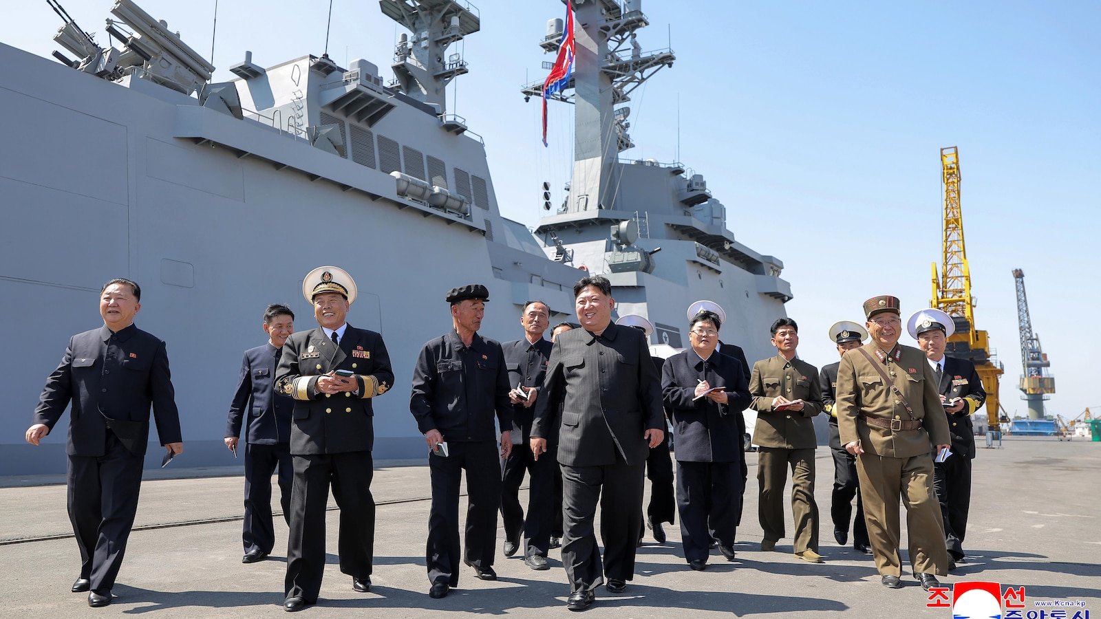 North Korean Leader Supervises Missile Tests from Destroyer