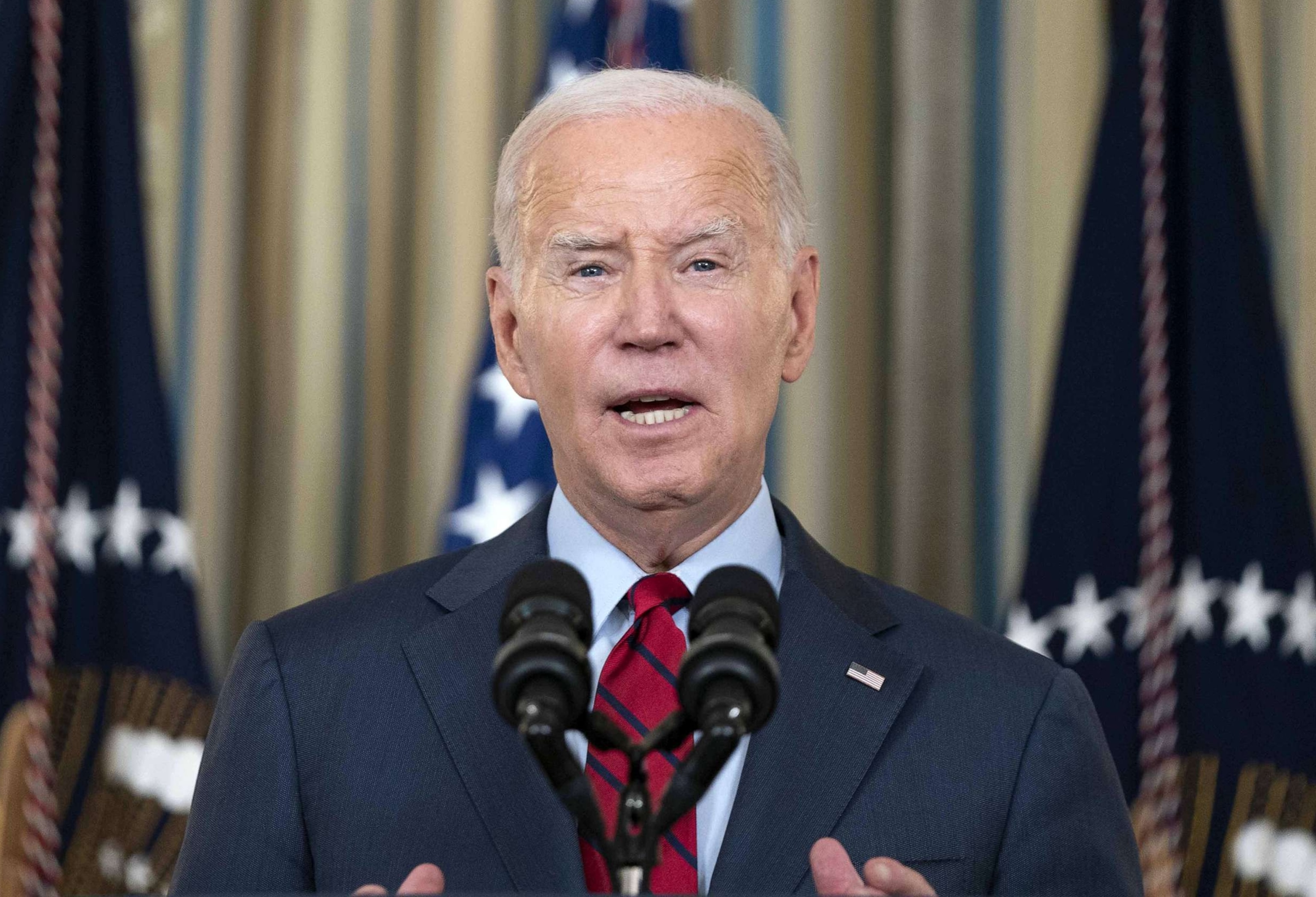 PHOTO: President Joe Biden speaks during an event in the State Dining Room of the White House, Sept. 6, 2023, Washington.