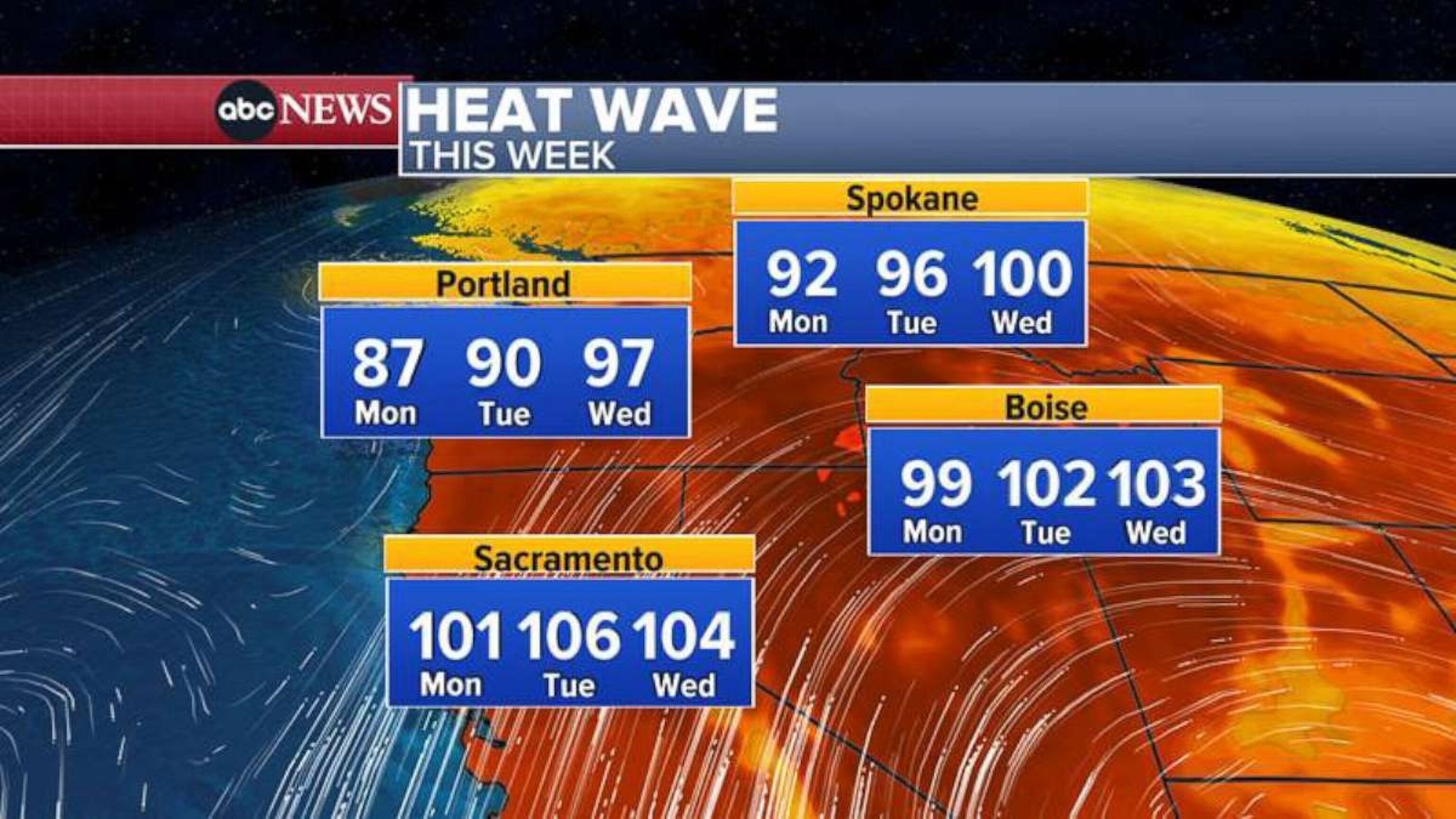 PHOTO: Heat Wave map