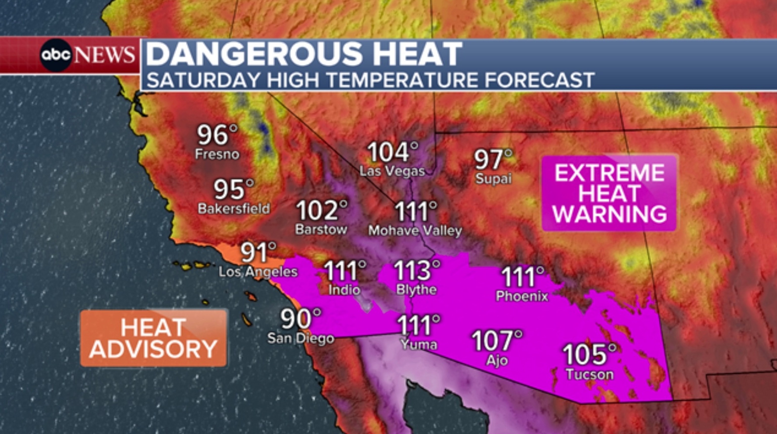 PHOTO: dangerous heat weather graphic