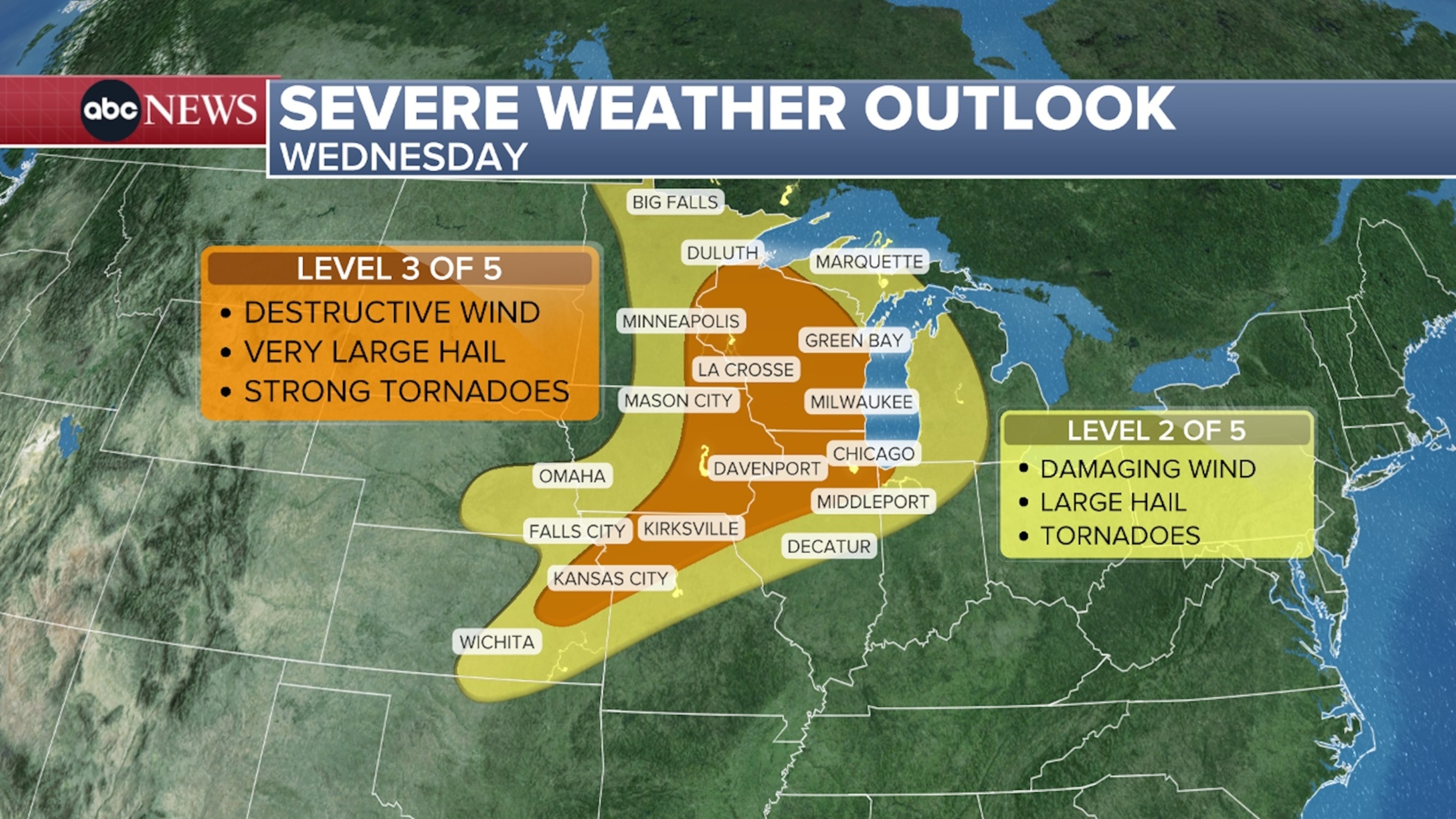 PHOTO: Severe weather outlook for Wednesday, June 10, 2026. 