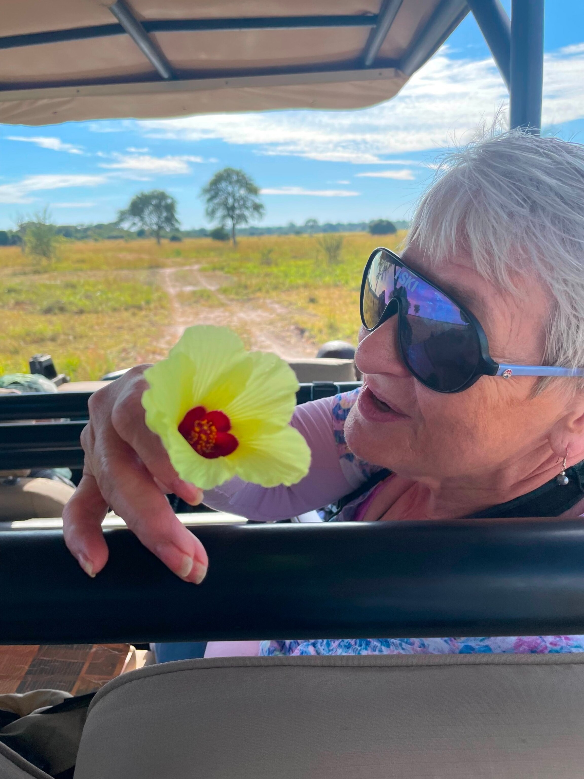 PHOTO: Gail Mattson, 79, is seen on a safari in Zambia the day she was killed by a bull elephant.