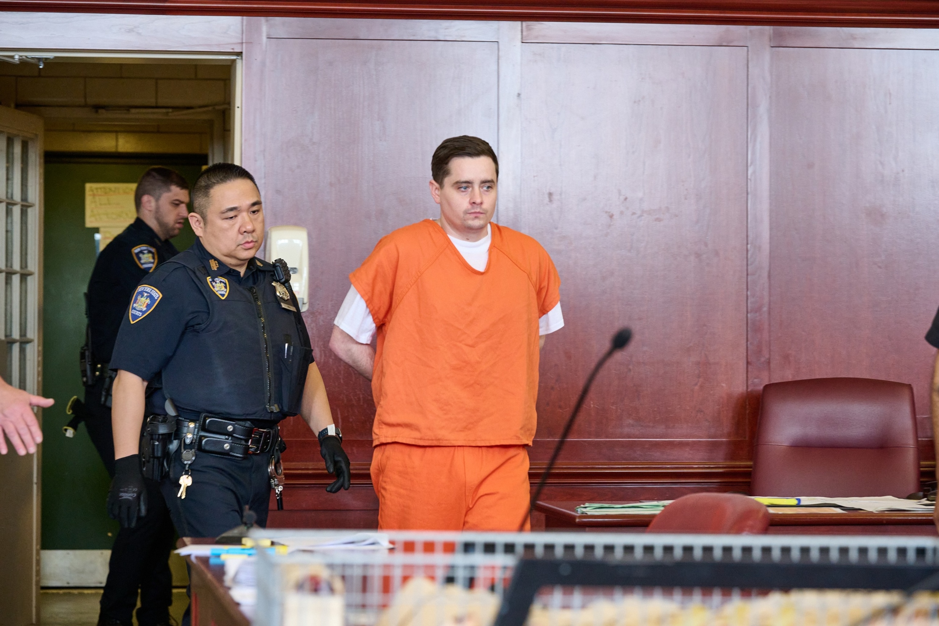 PHOTO: John Woeltz is arraigned in Manhattan Supreme Court, June 11 2025, in News York.