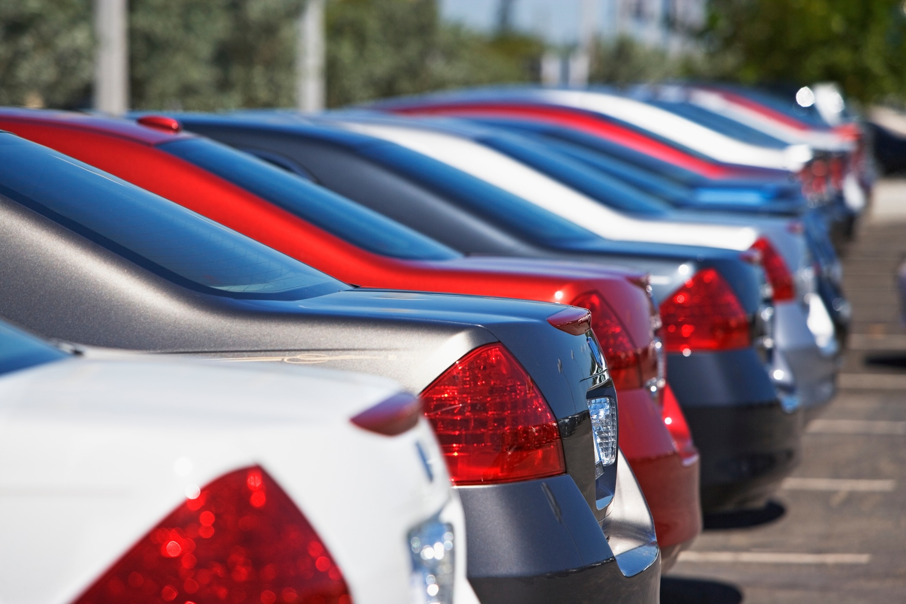 PHOTO: Cars at a sales lot in an undated stock photo.