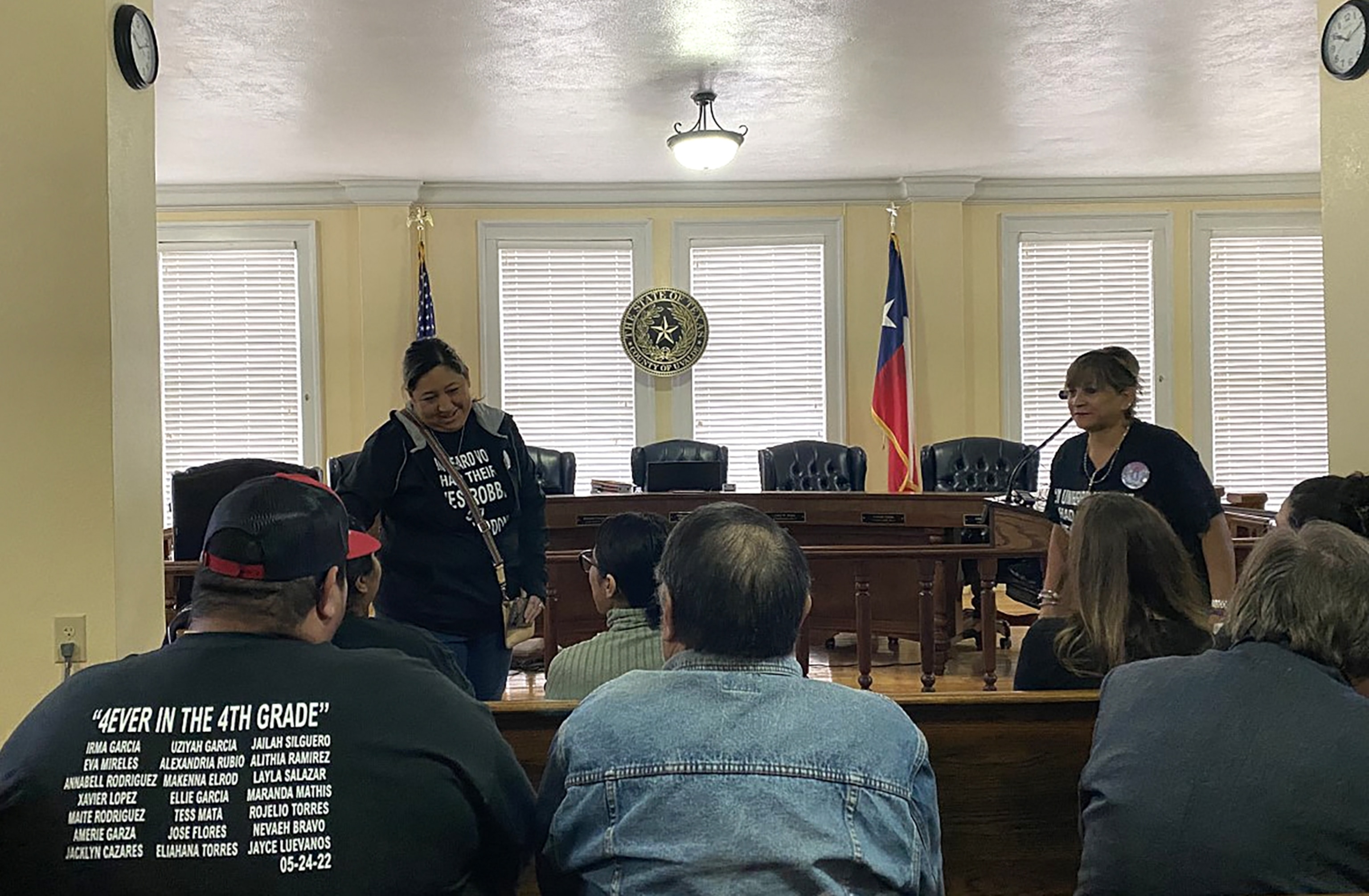 PHOTO: Uvalde Commissioners Court, Dec. 12, 2022, in Uvalde, Texas.