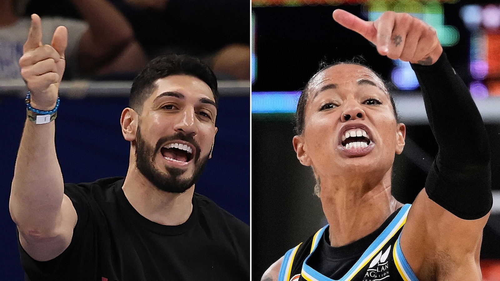 Former NBA player Enes Kanter Freedom was removed from a WNBA game between the Indiana Fever and Chicago Sky following a verbal confrontation with Sky guard Nat